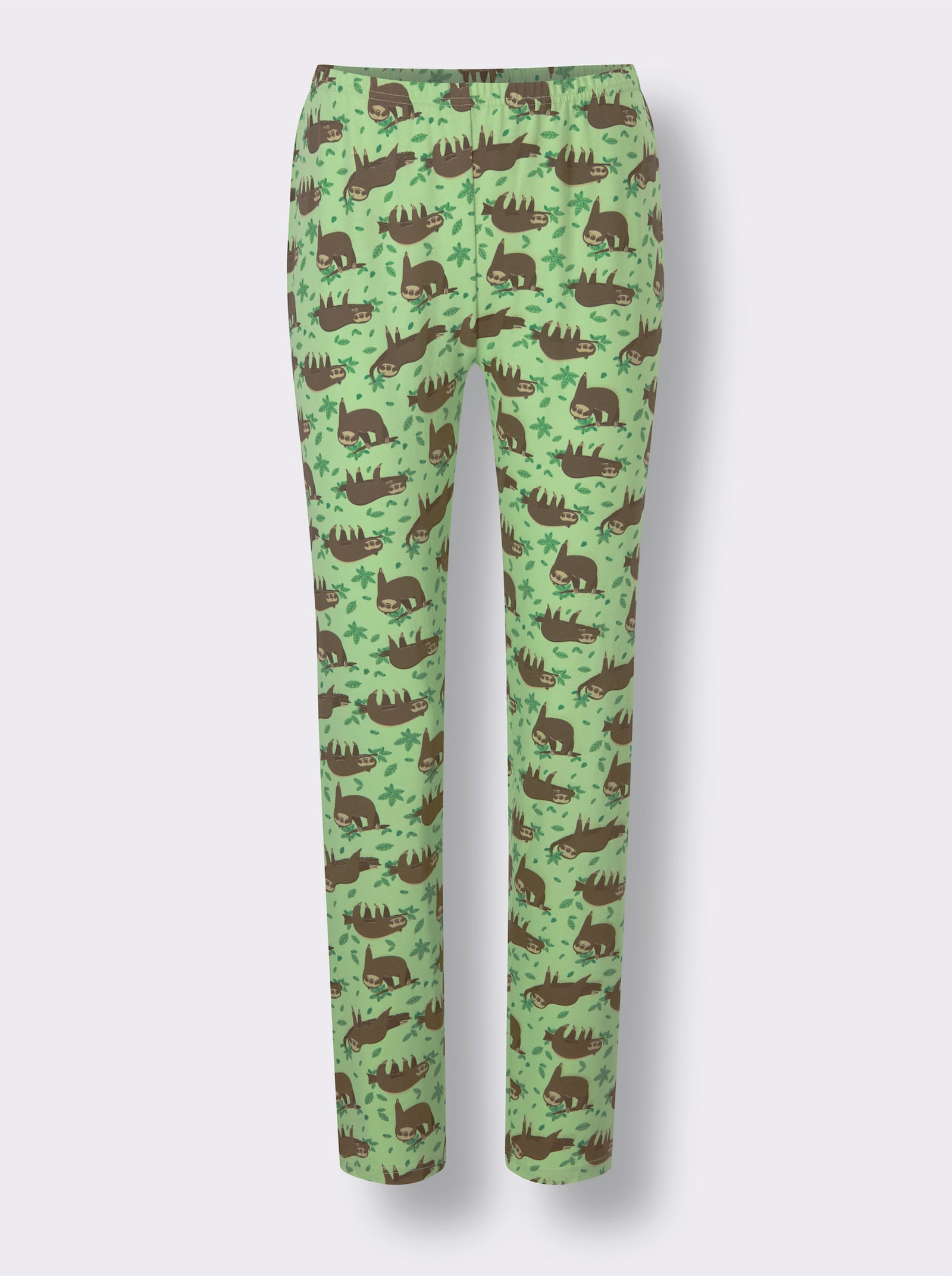 wäschepur Pyjamas - écru-vert pomme imprimé + réséda-écru imprimé