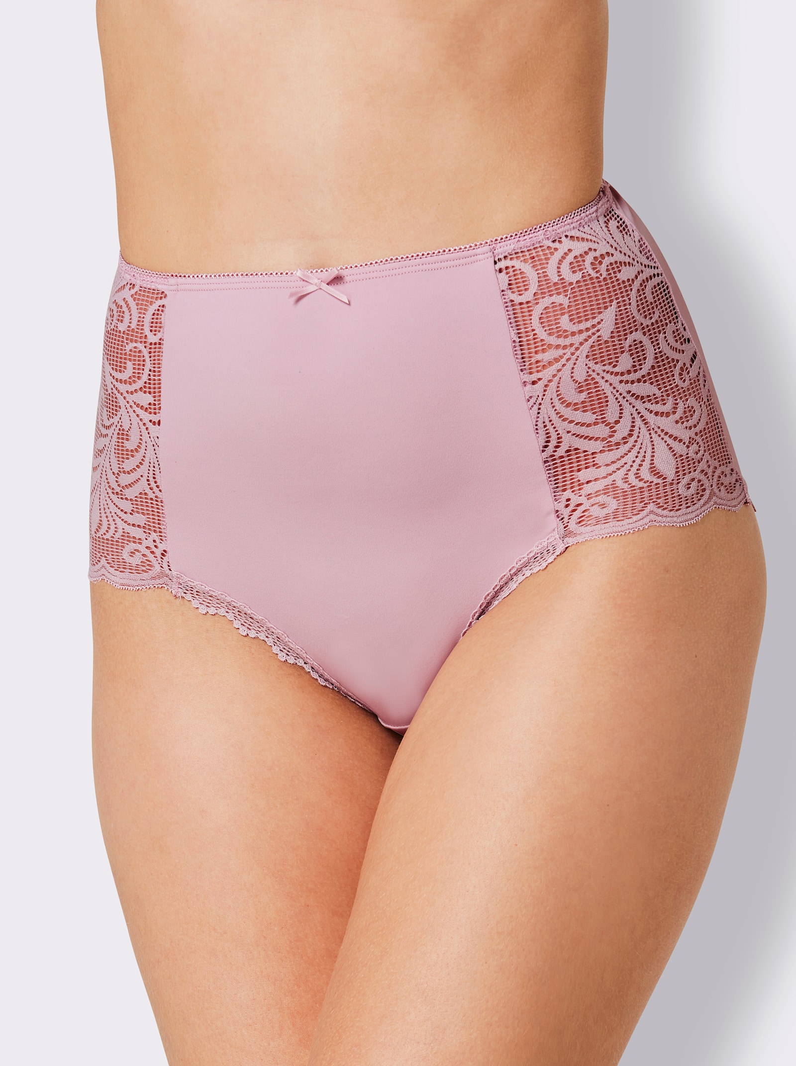 wäschepur Tailleslip met inzet van kant - roze