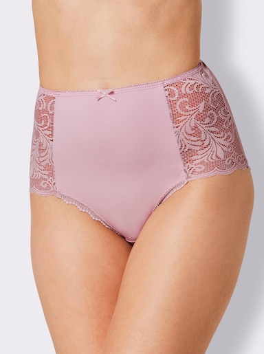 wäschepur Taillenslip mit Einsatz aus Spitze - rosé