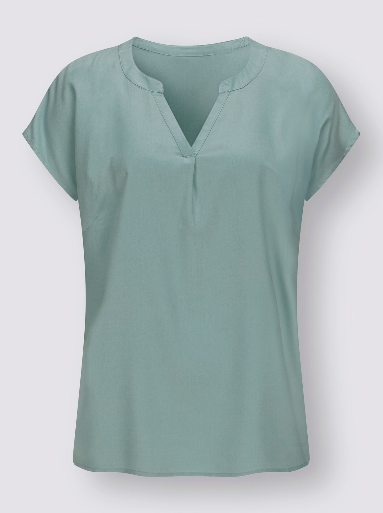Kurzarm-Bluse - mint