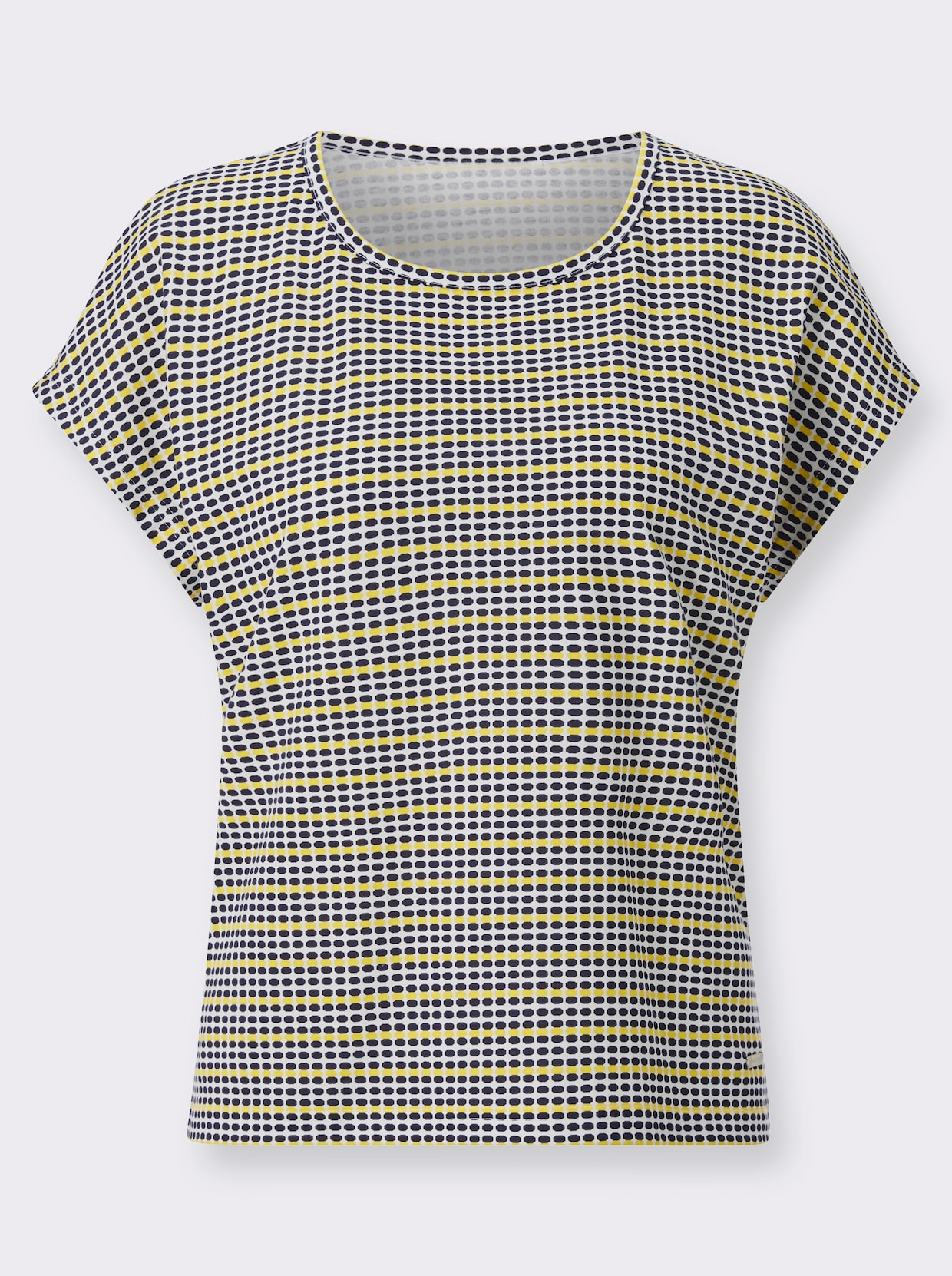 Tričko - Námornícka modrá-žiarivá žltá pásikovaná