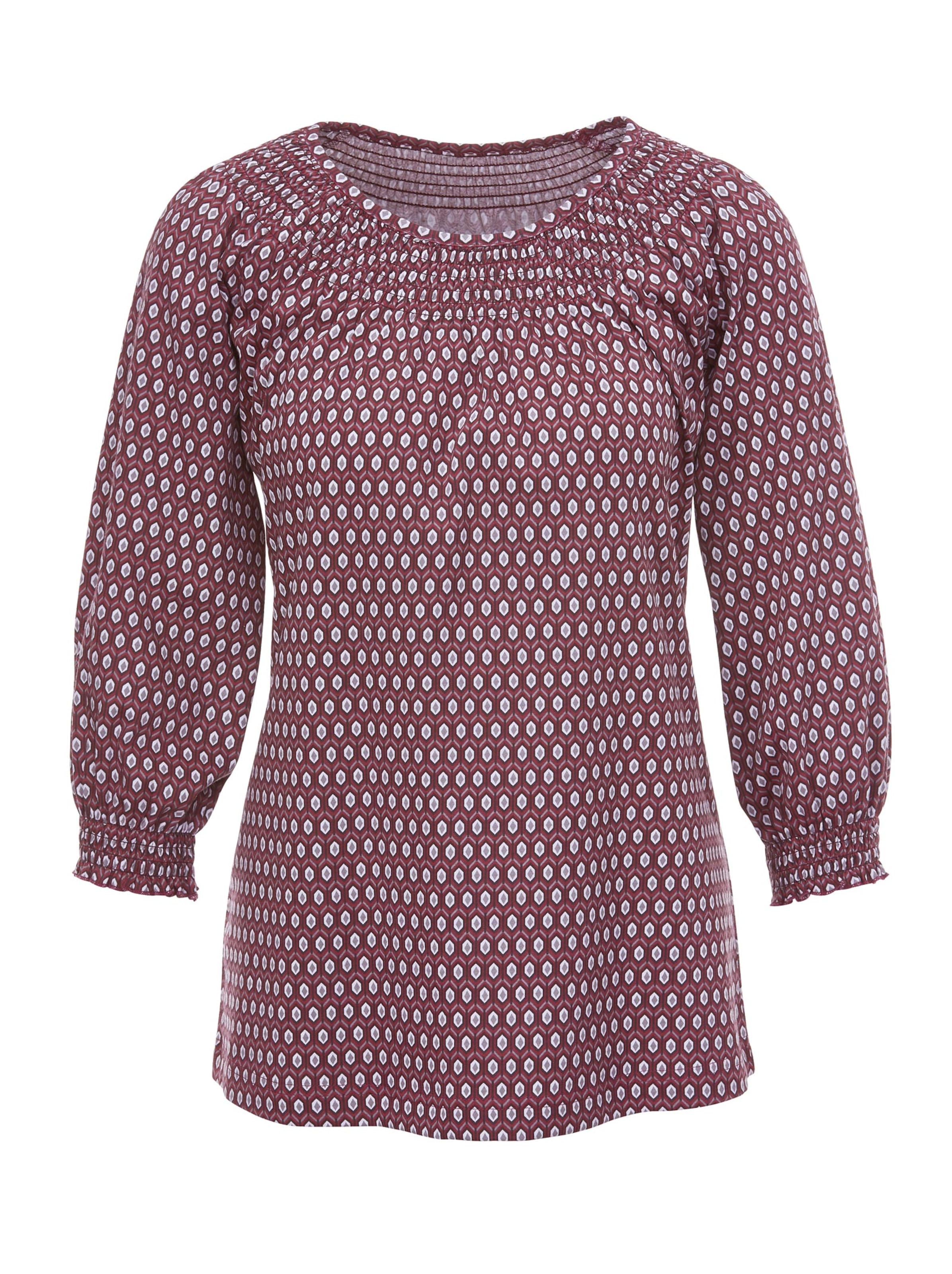 Shirt - bordeaux-gemustert