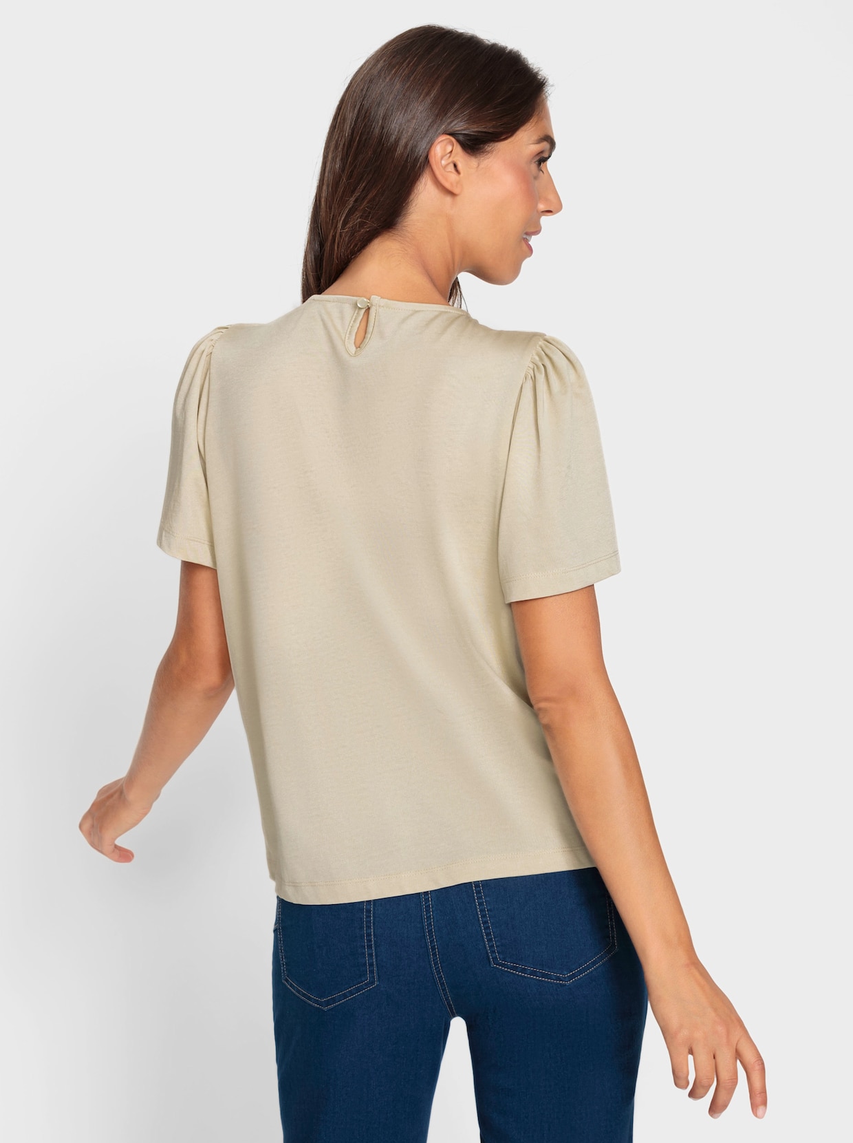heine Shirt met korte mouwen - zand
