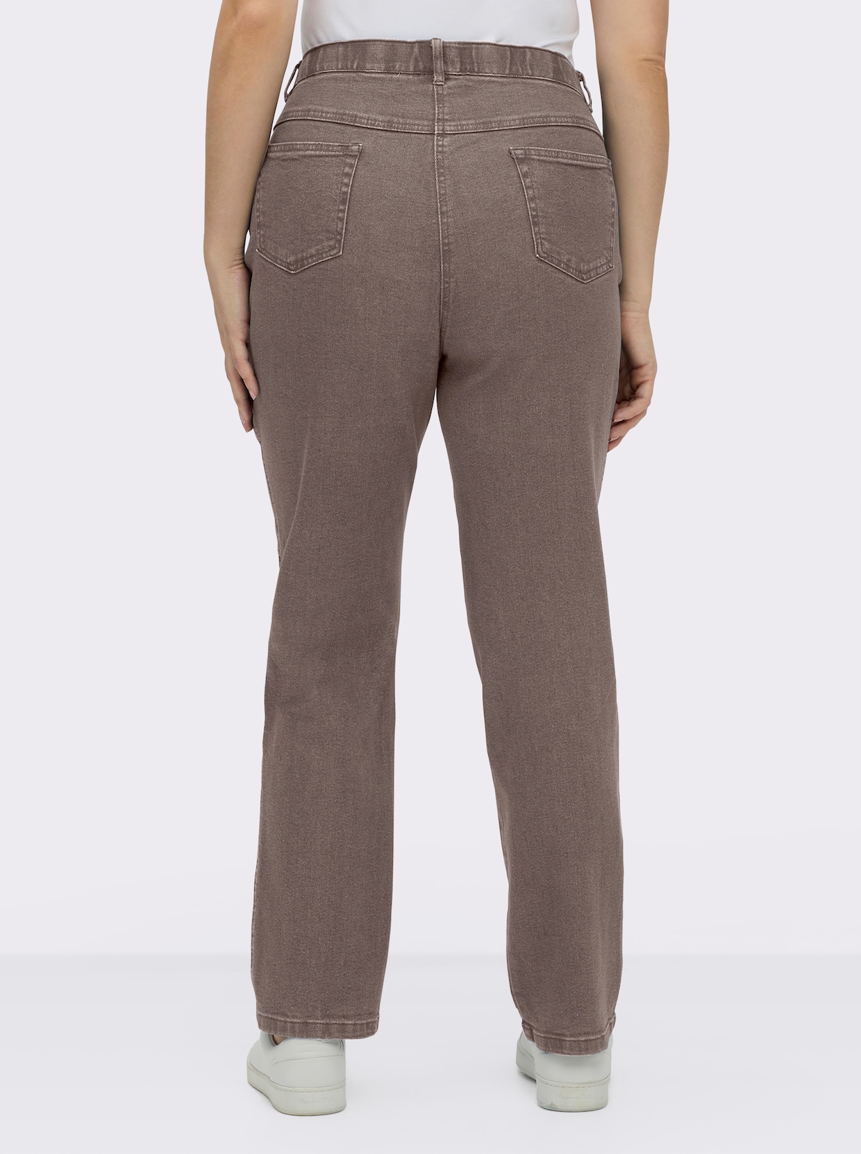 5-Pocket-Jeans gerade geschnitten - taupe