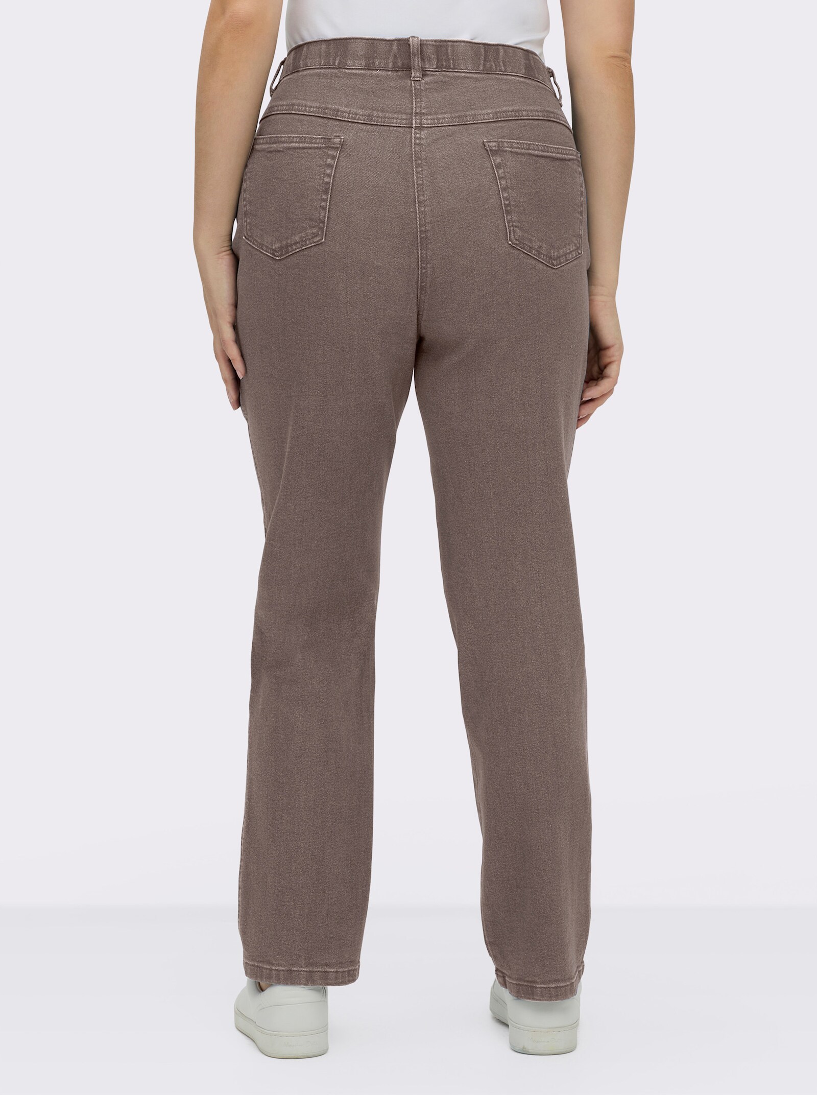 5-Pocket-Jeans gerade geschnitten - taupe