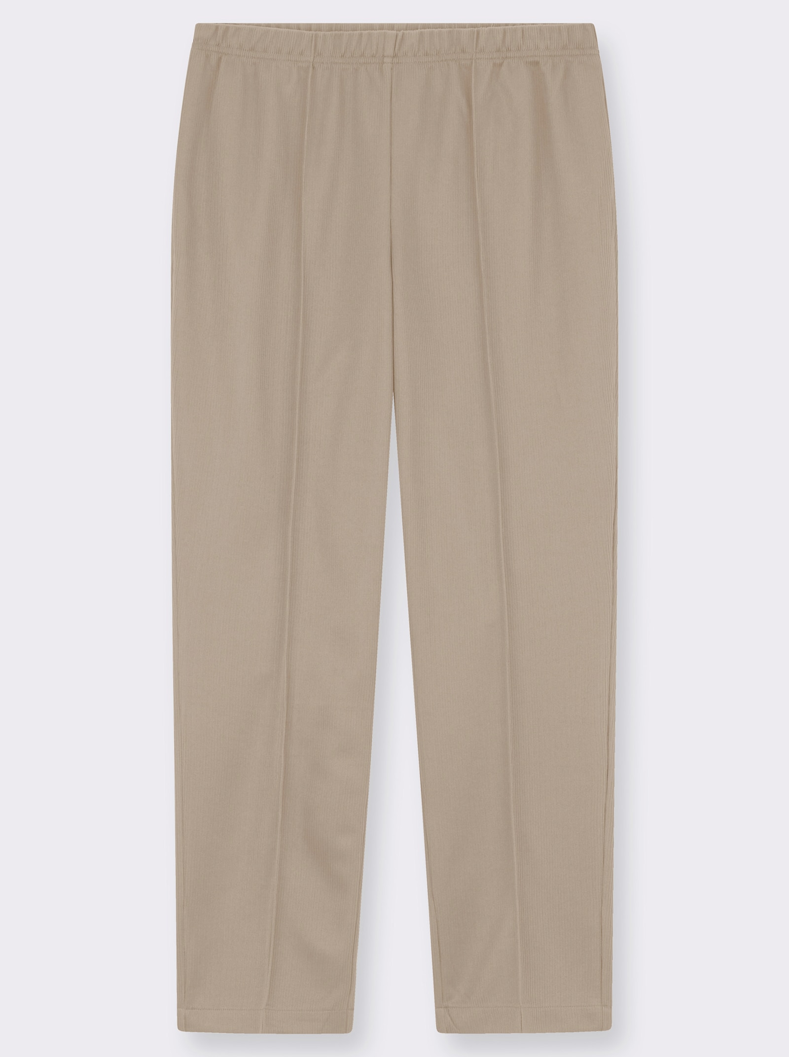 Hose mit Ripp-Struktur - beige