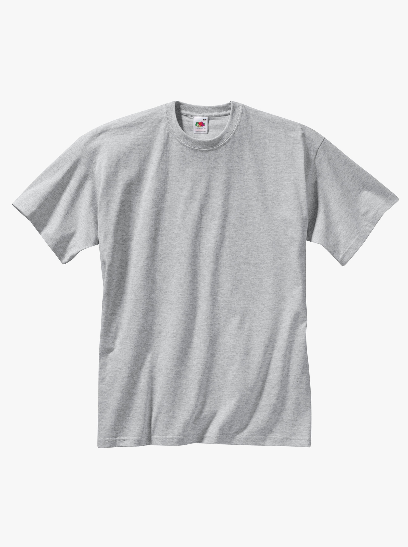 Fruit of the Loom Športové tričko, unisex - biela + sivá melírovaná