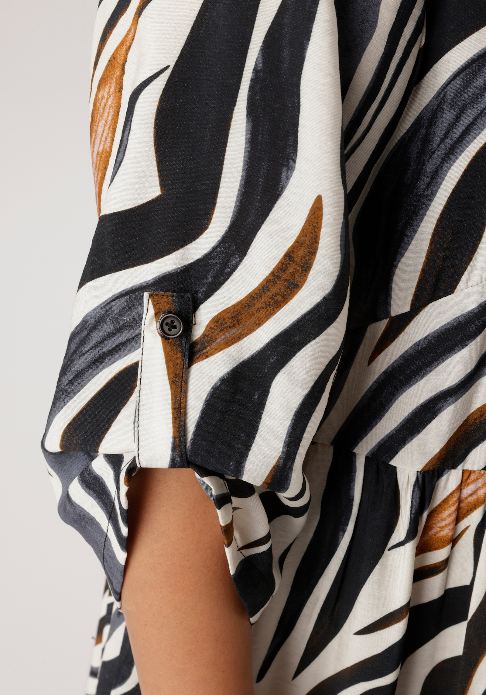 Aniston PLUS Tunikakleid - weiß-braun-grau