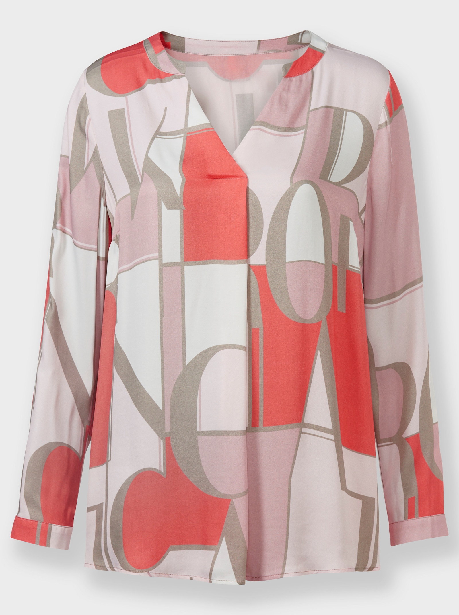 heine Blouse met print om makkelijk aan te trekken - koraal/lichtroze bedrukt