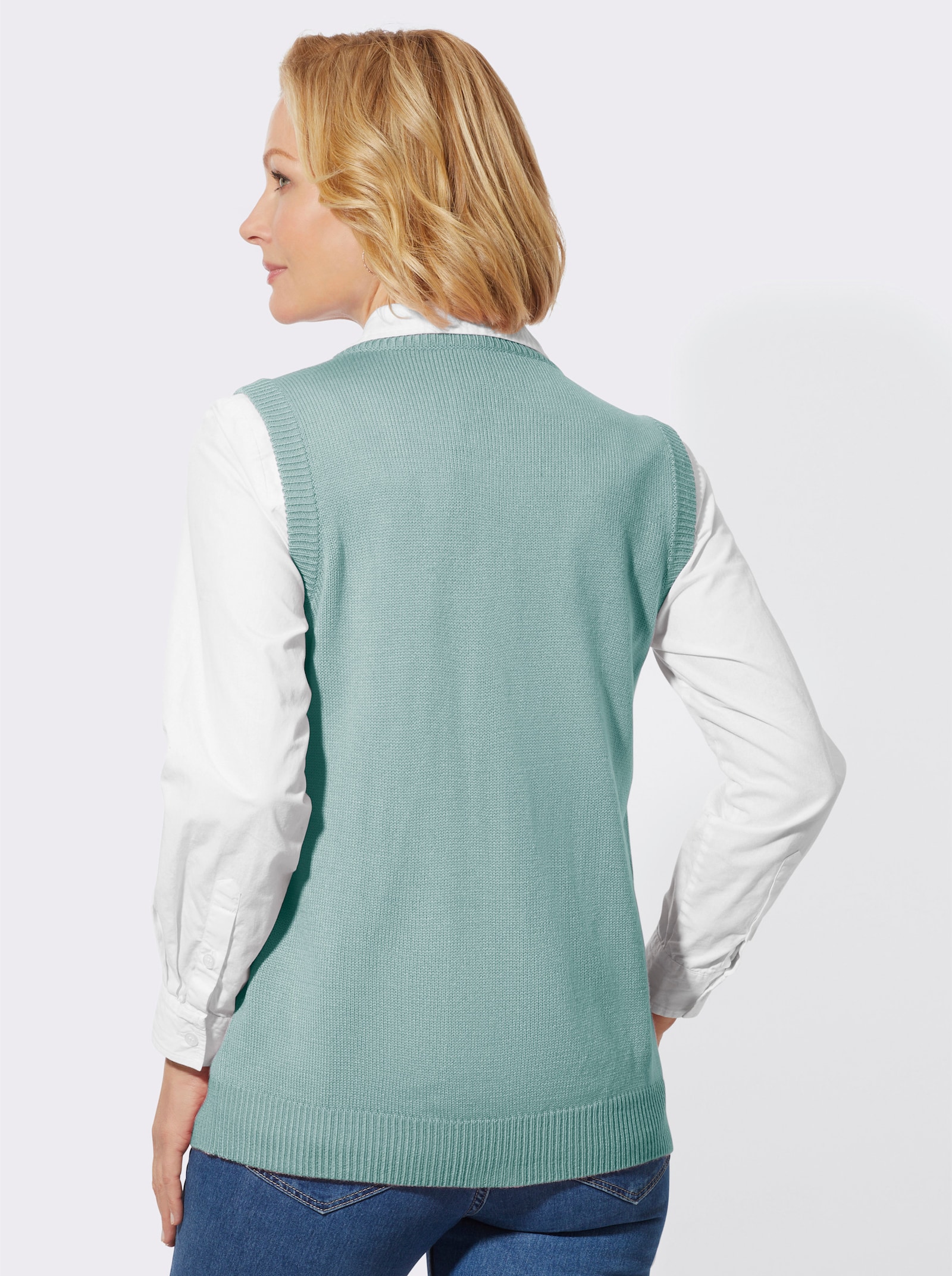 Strickweste in pflegeleichter Qualität - kalkmint