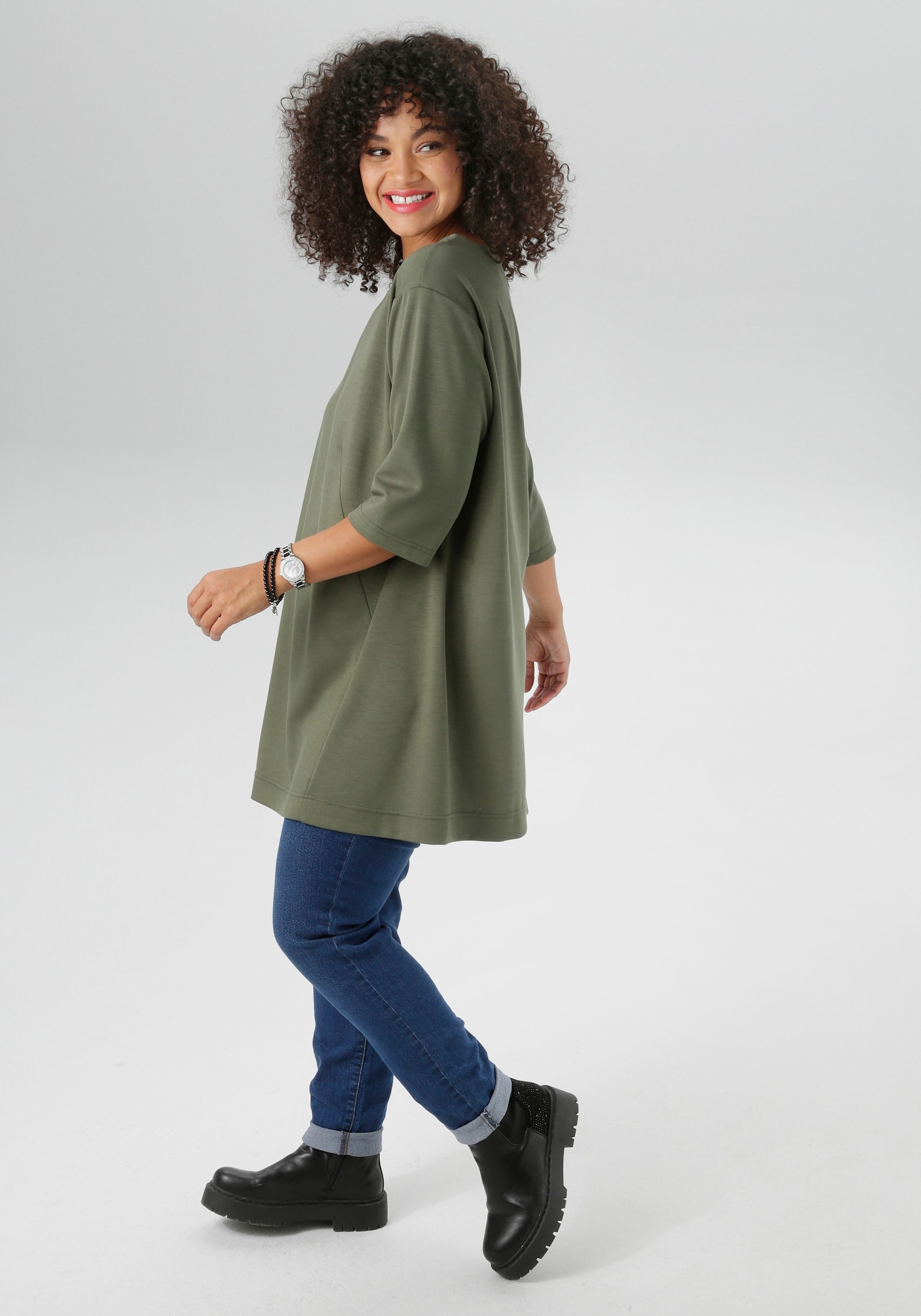Aniston PLUS Longshirt - olive
