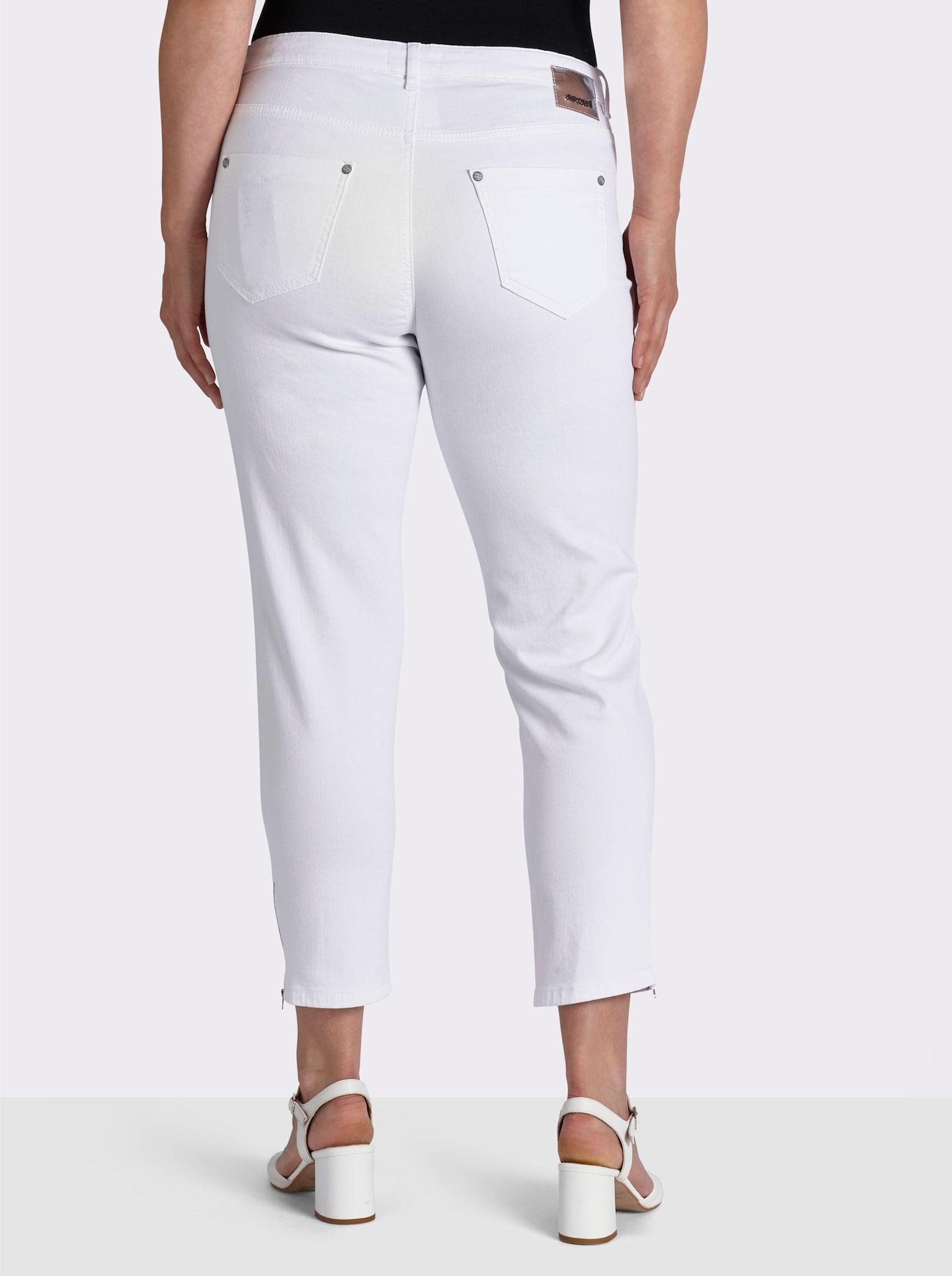 Ascari Stretch-Jeans mit Bauch-weg-Effekt - weiß