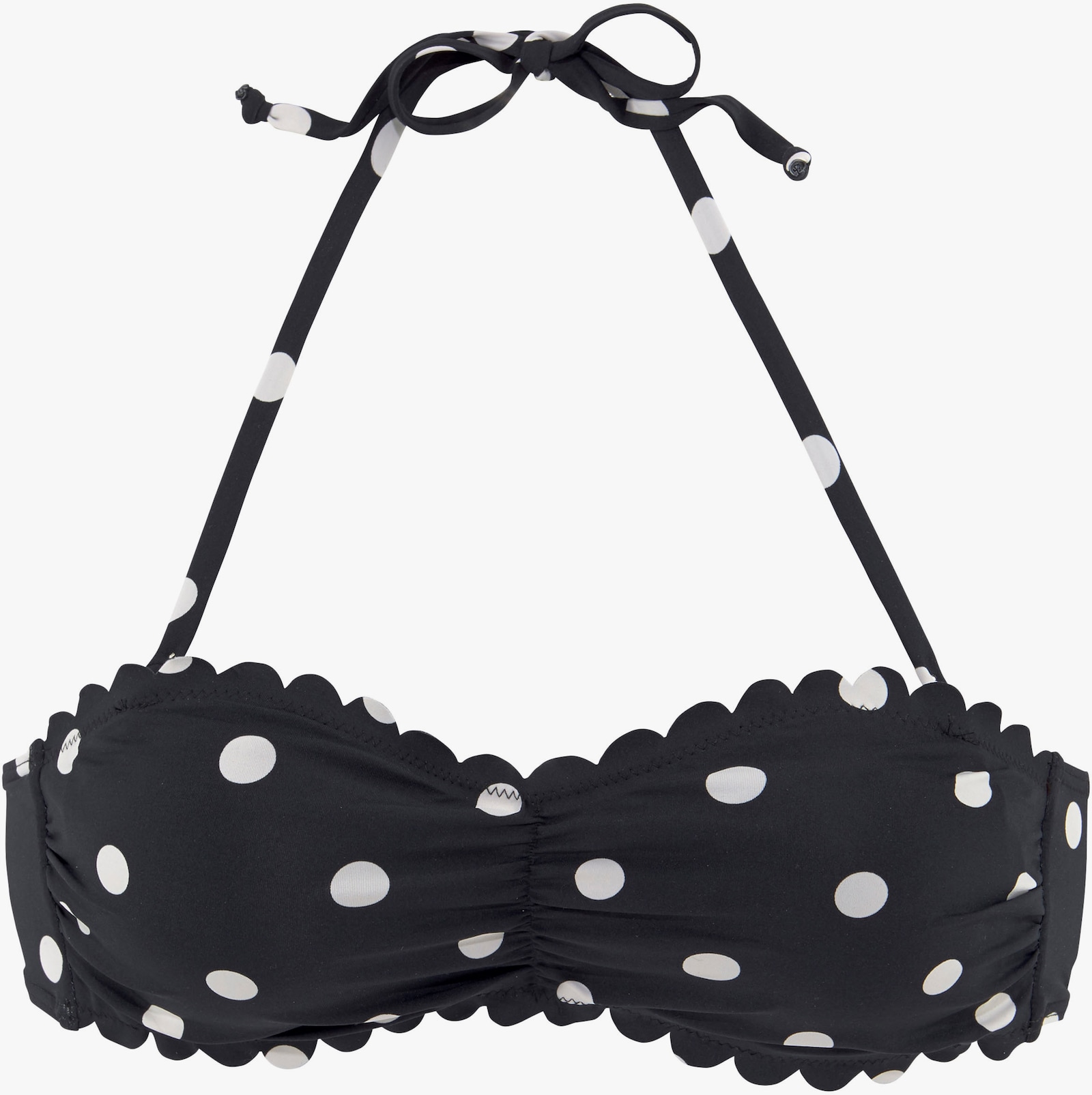 LASCANA Bandeau-Bikini-Top - schwarz-weiss