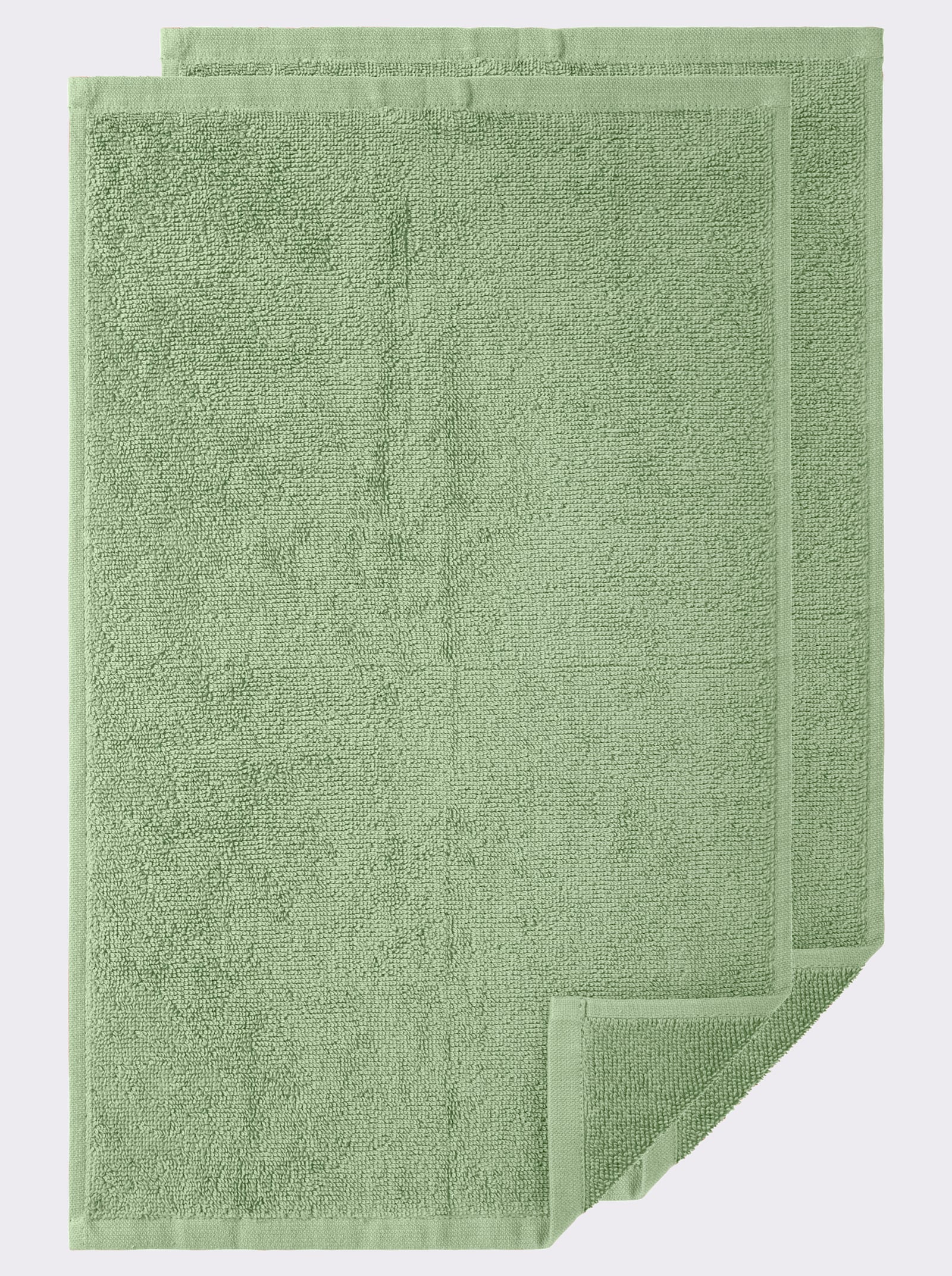 wäschepur Handtuch mit 2-farbiger Bordüre - eucalyptus