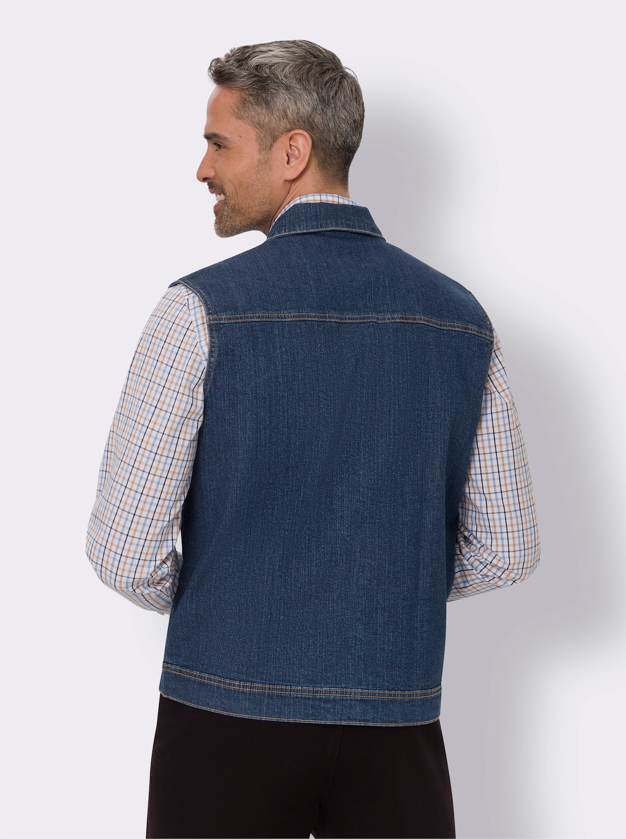 Jeansgilet - blue-stonewashed