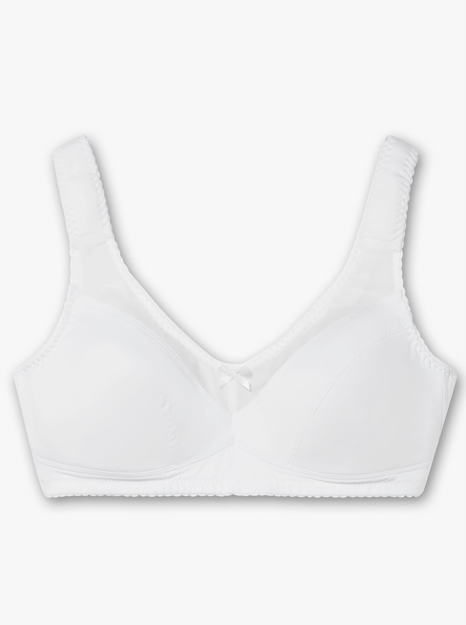 sheego Steunbeha met geschulpte randen - wit