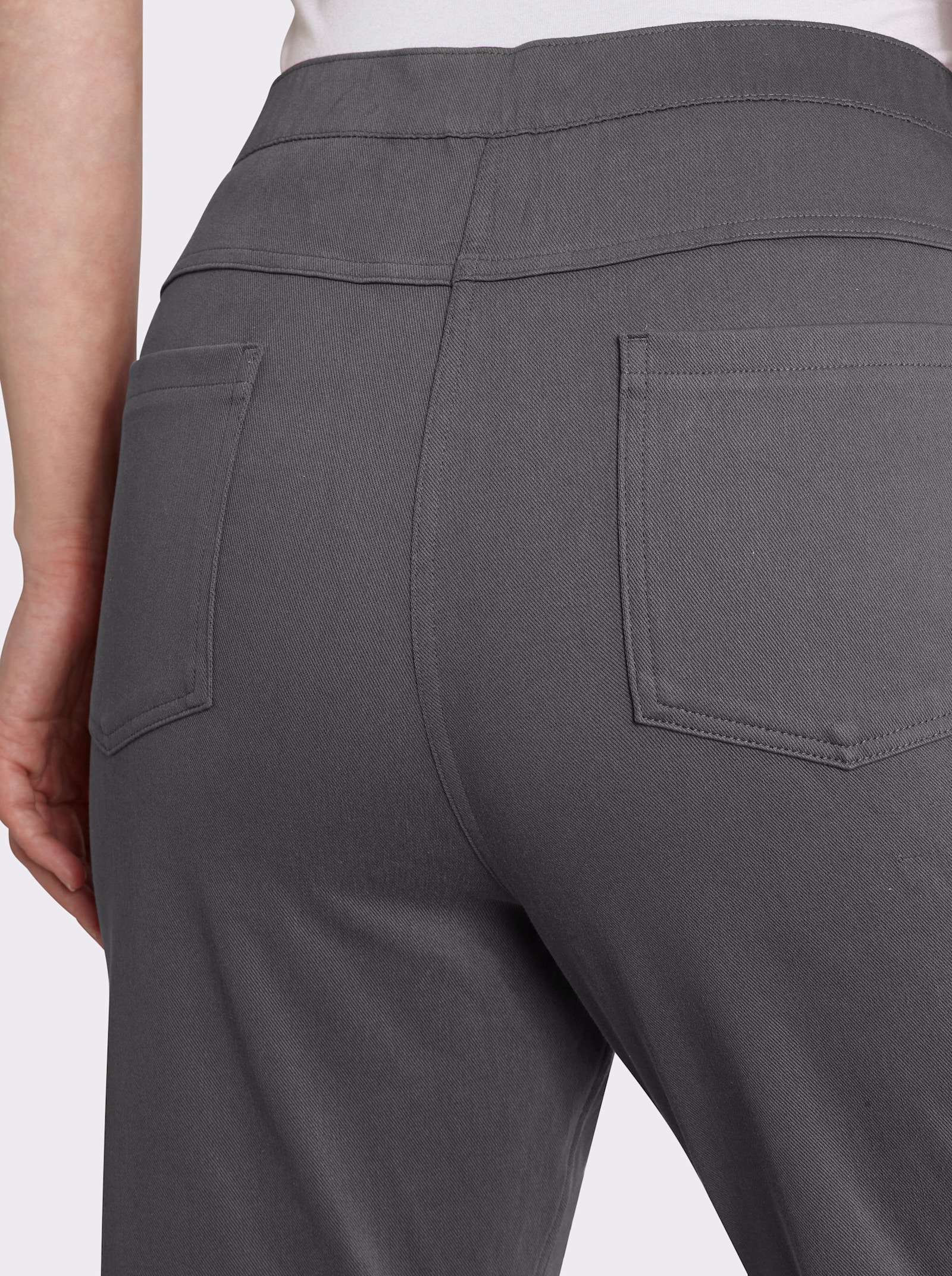 Schlupfhose mit Dehnbund - anthrazit