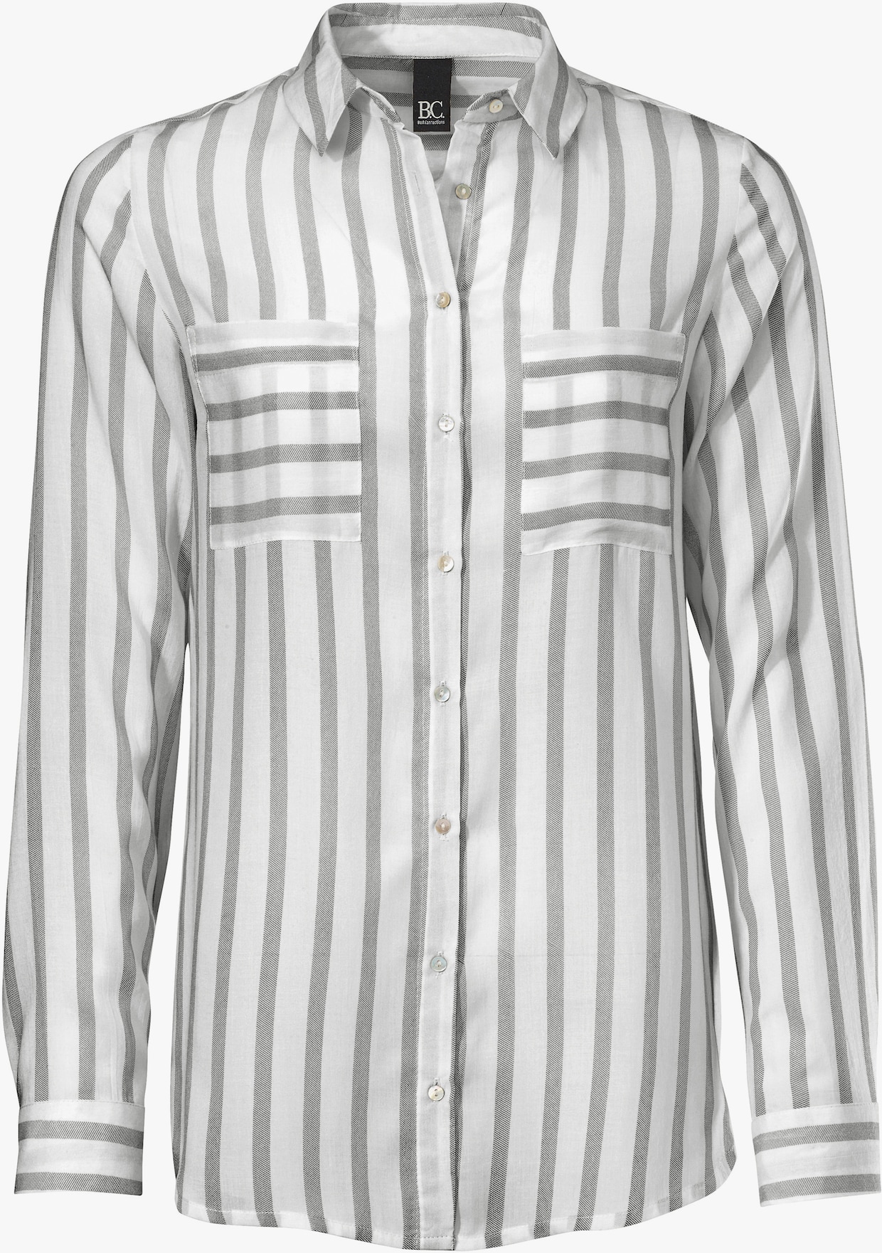 heine Overhemdblouse - grijs/ecru