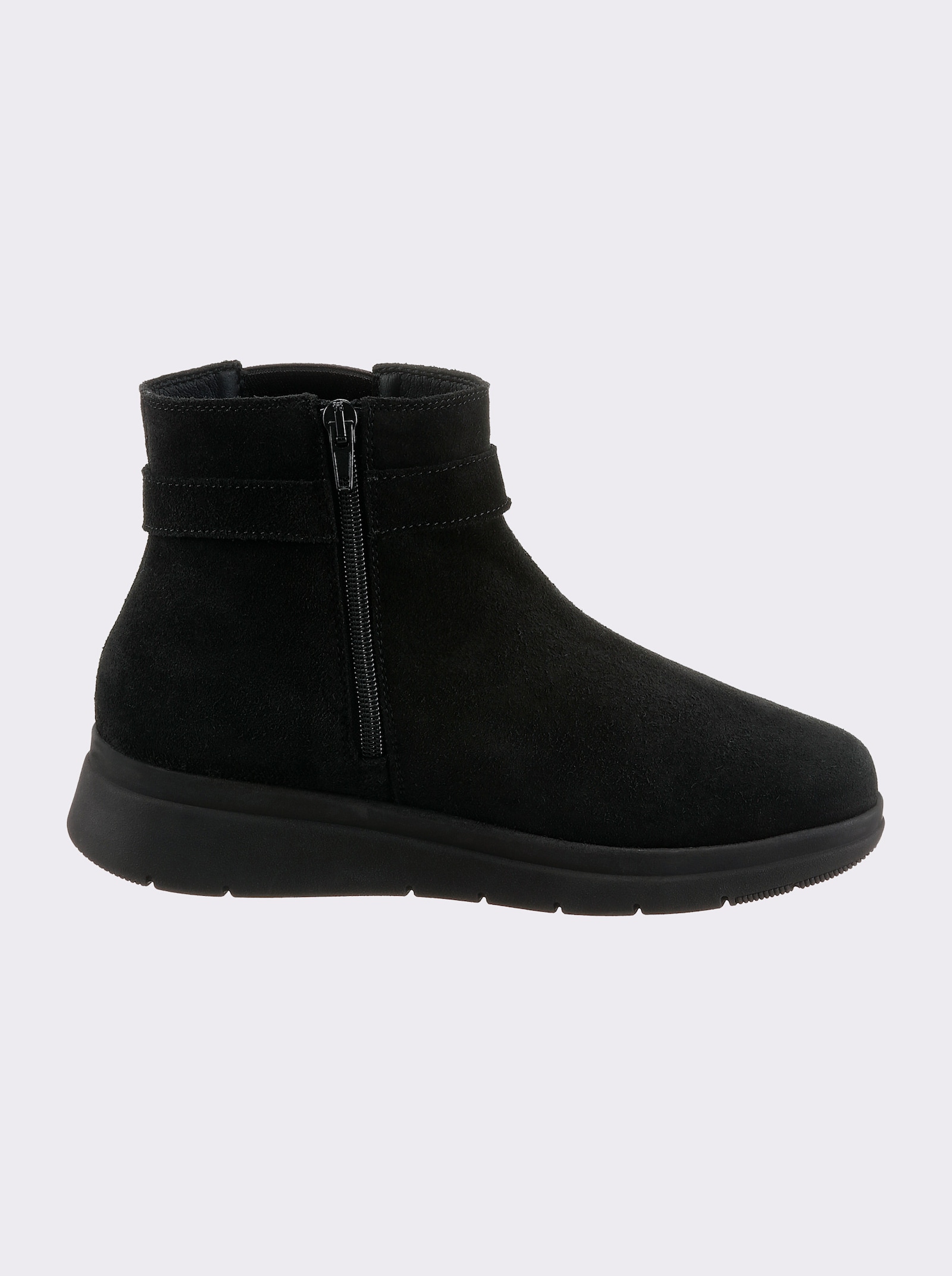 airsoft modern+ Stiefelette mit Einsatz im Leo-Dessin - schwarz