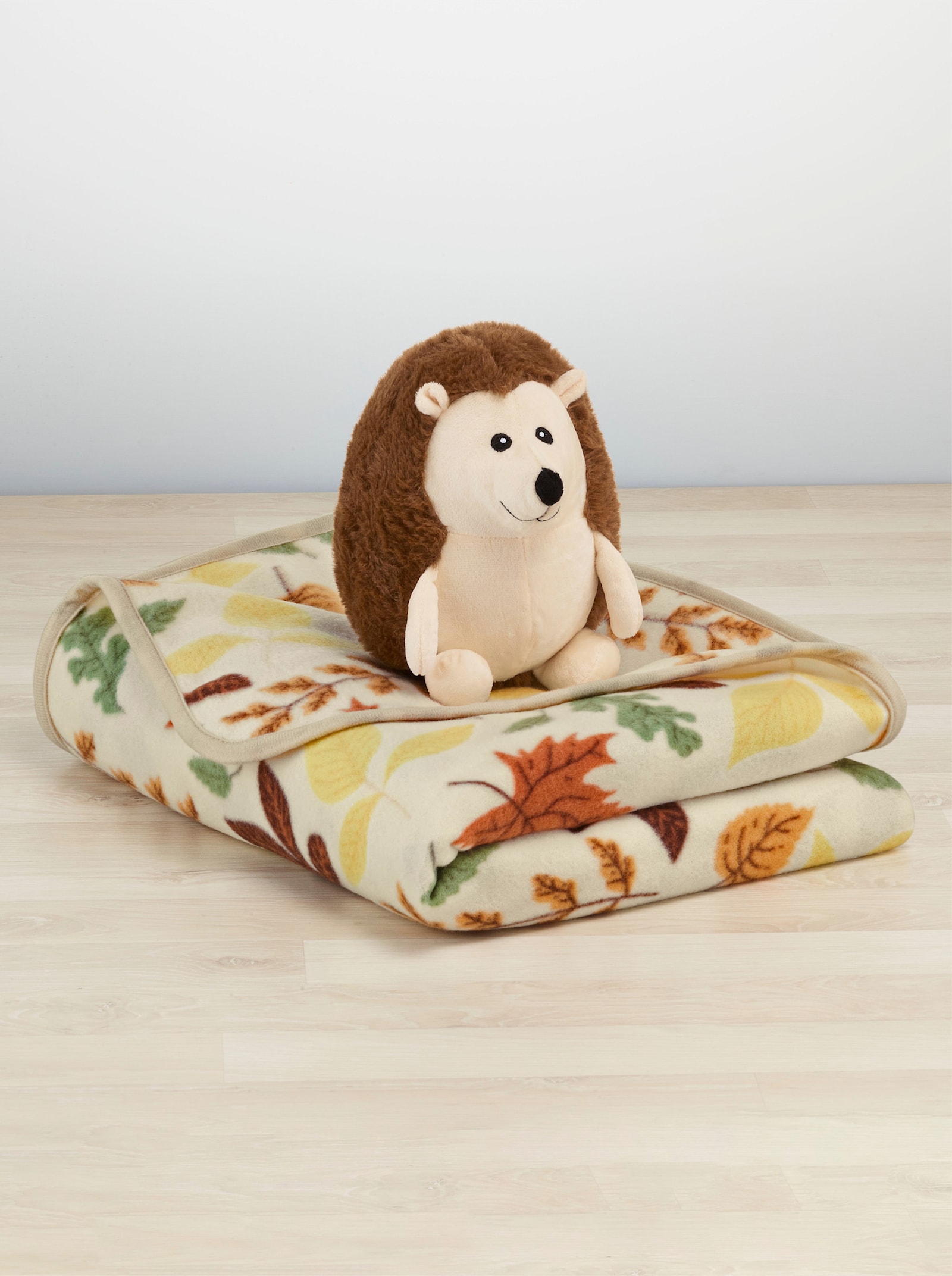 Decke mit Igel - beige