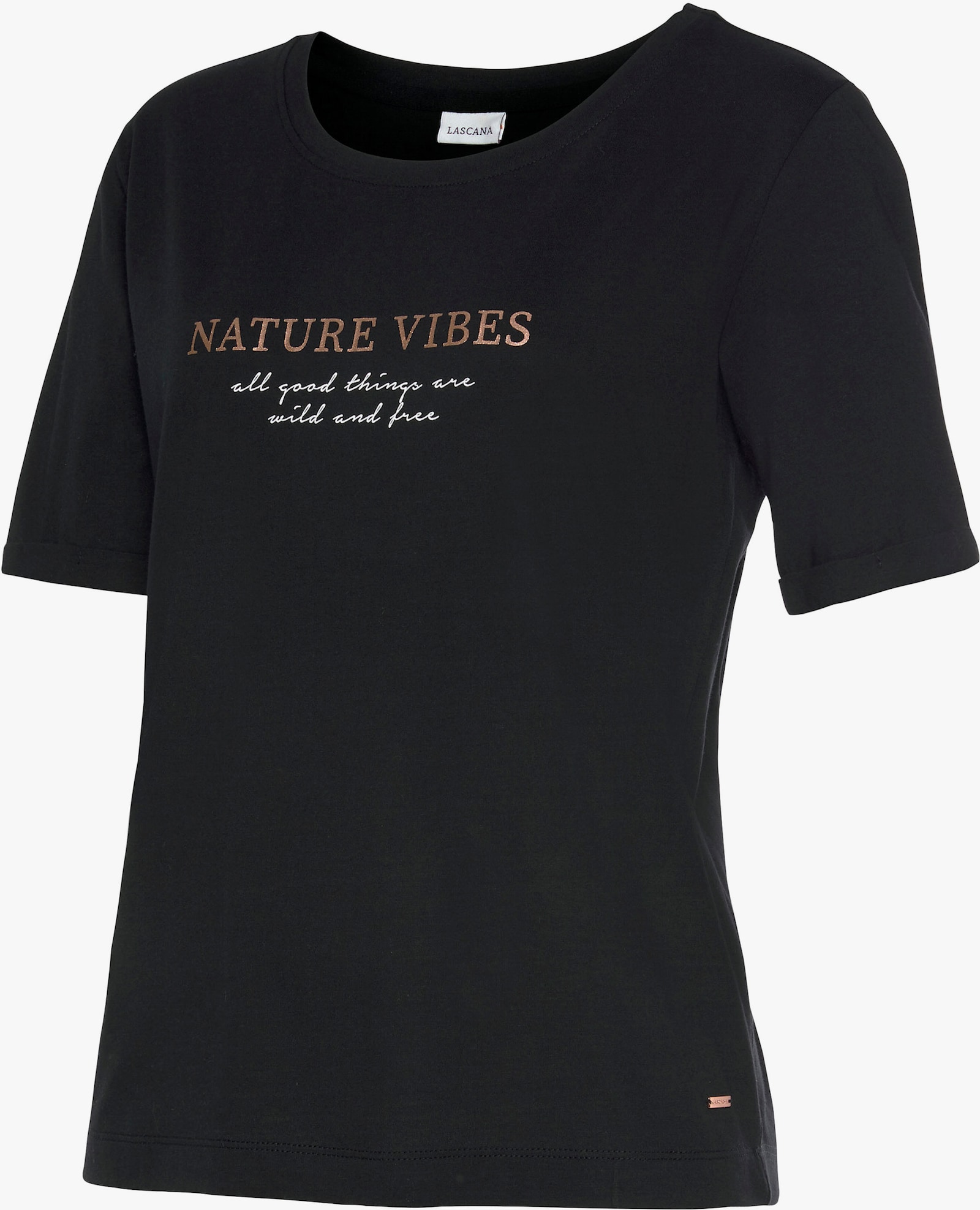 LASCANA Pyjamaoberteil - schwarz