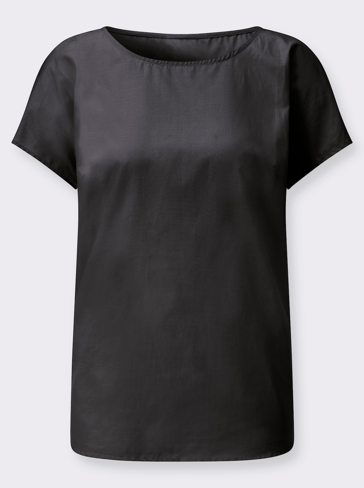 Baumwollbluse - schwarz