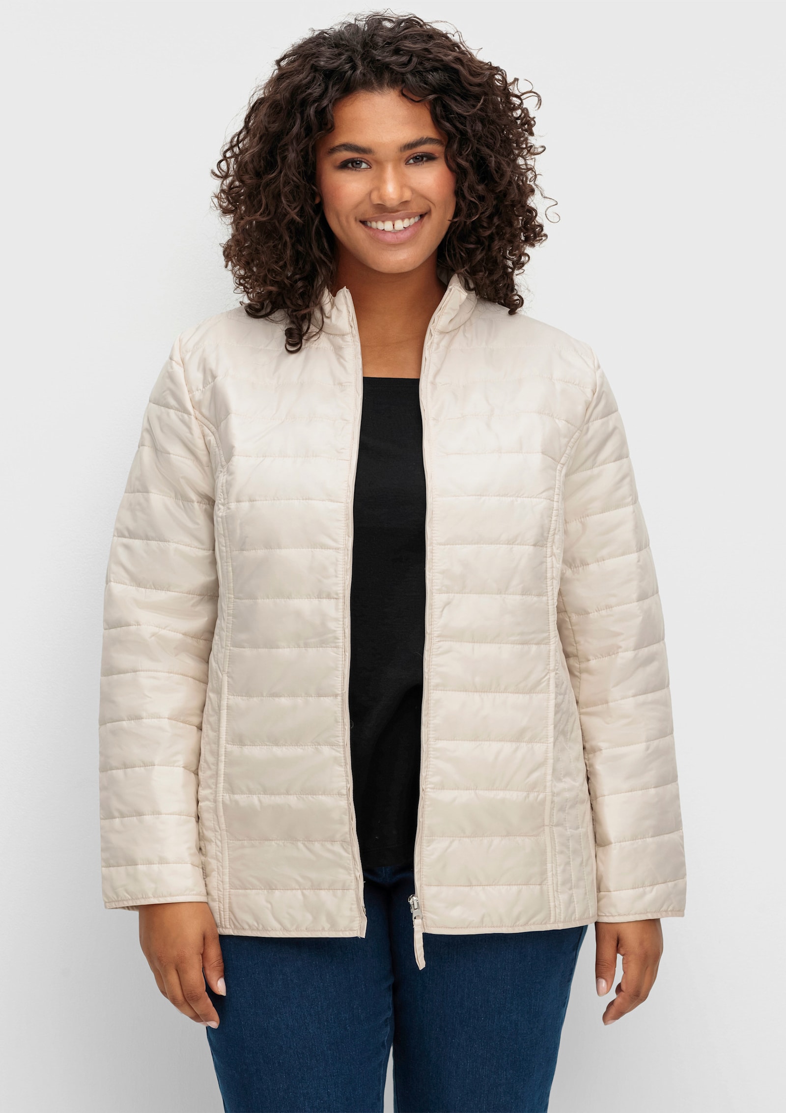 Steppjacke leicht wattiert - wollweiß