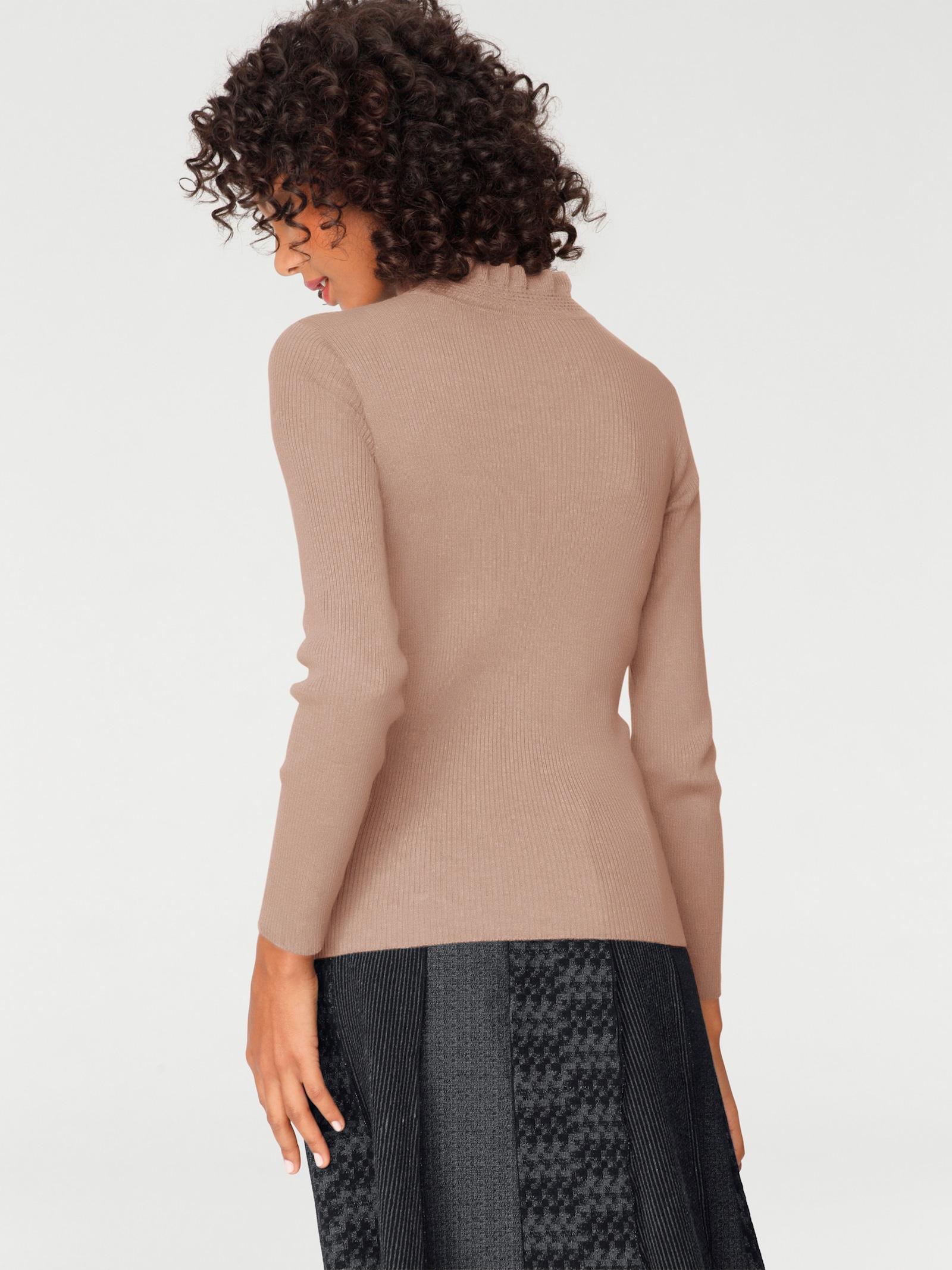 heine Stehkragenpullover in figurbetonender Form - rosé