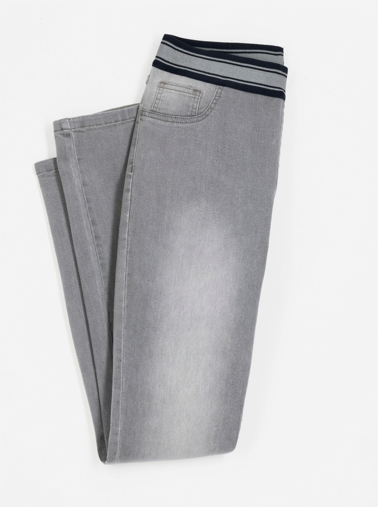 Jeans med resår - grey-denim