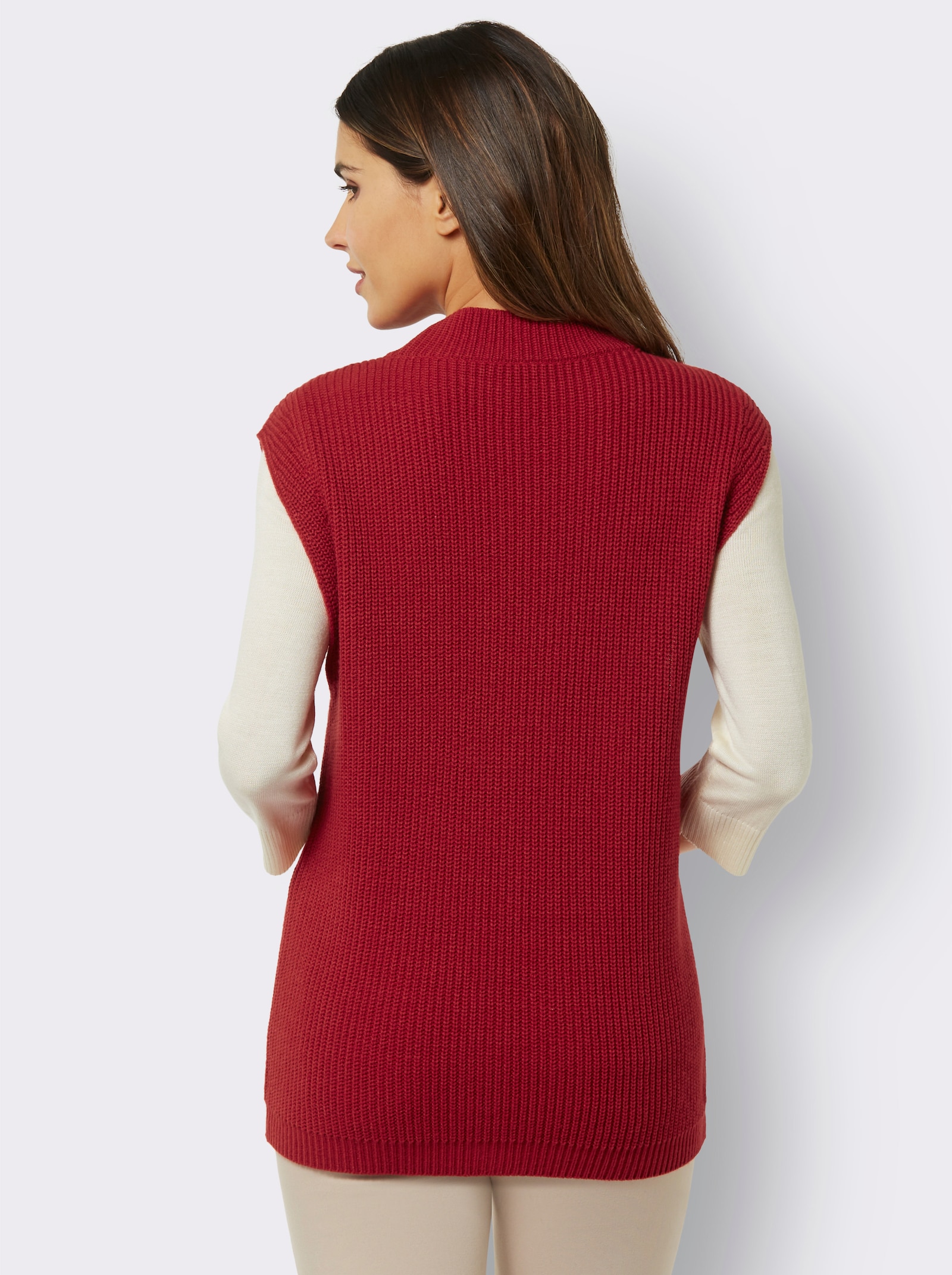 Pullunder mit Merinowolle - rot