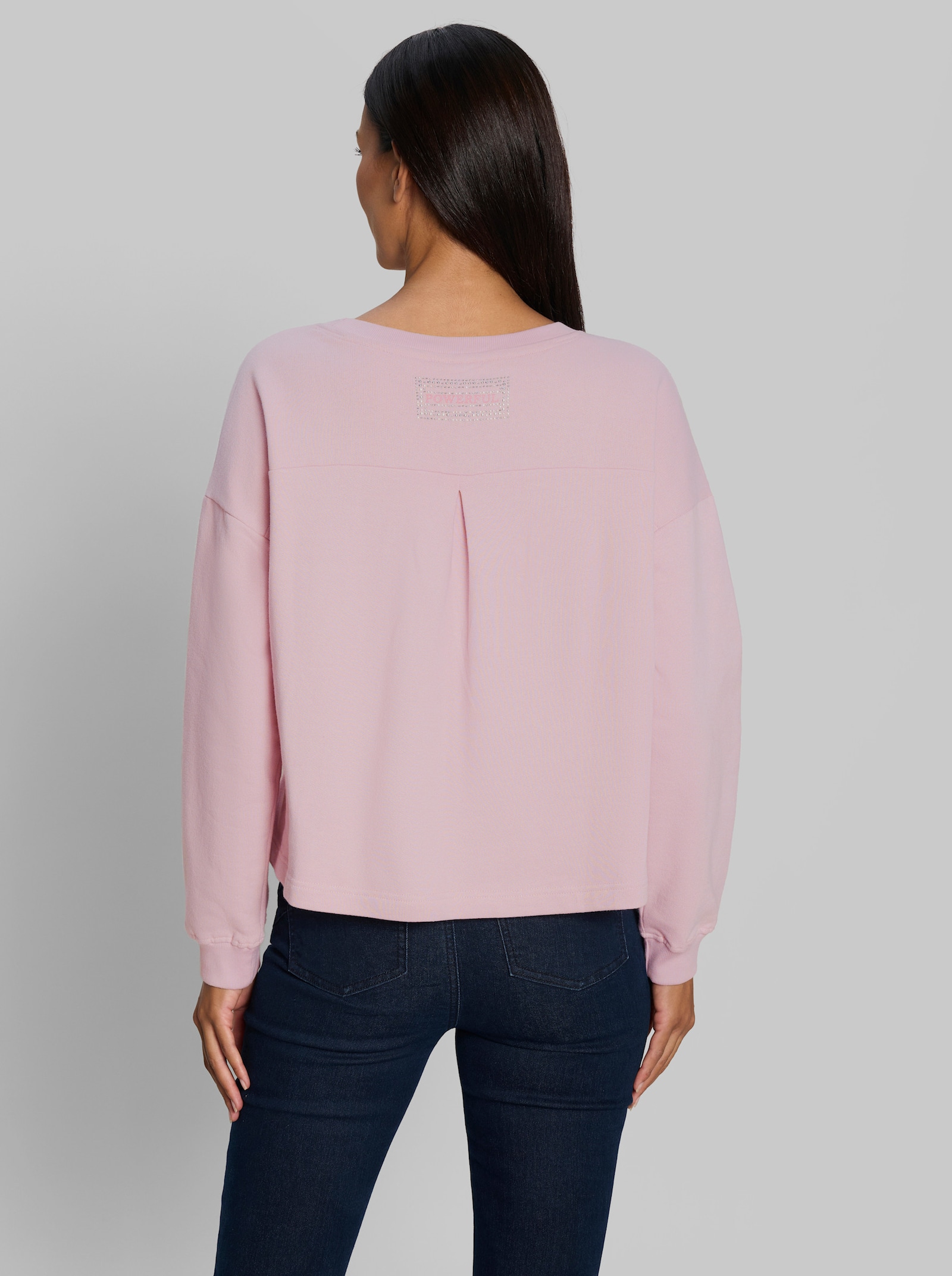 heine Sweater mit Schriftzug hinten - rosé