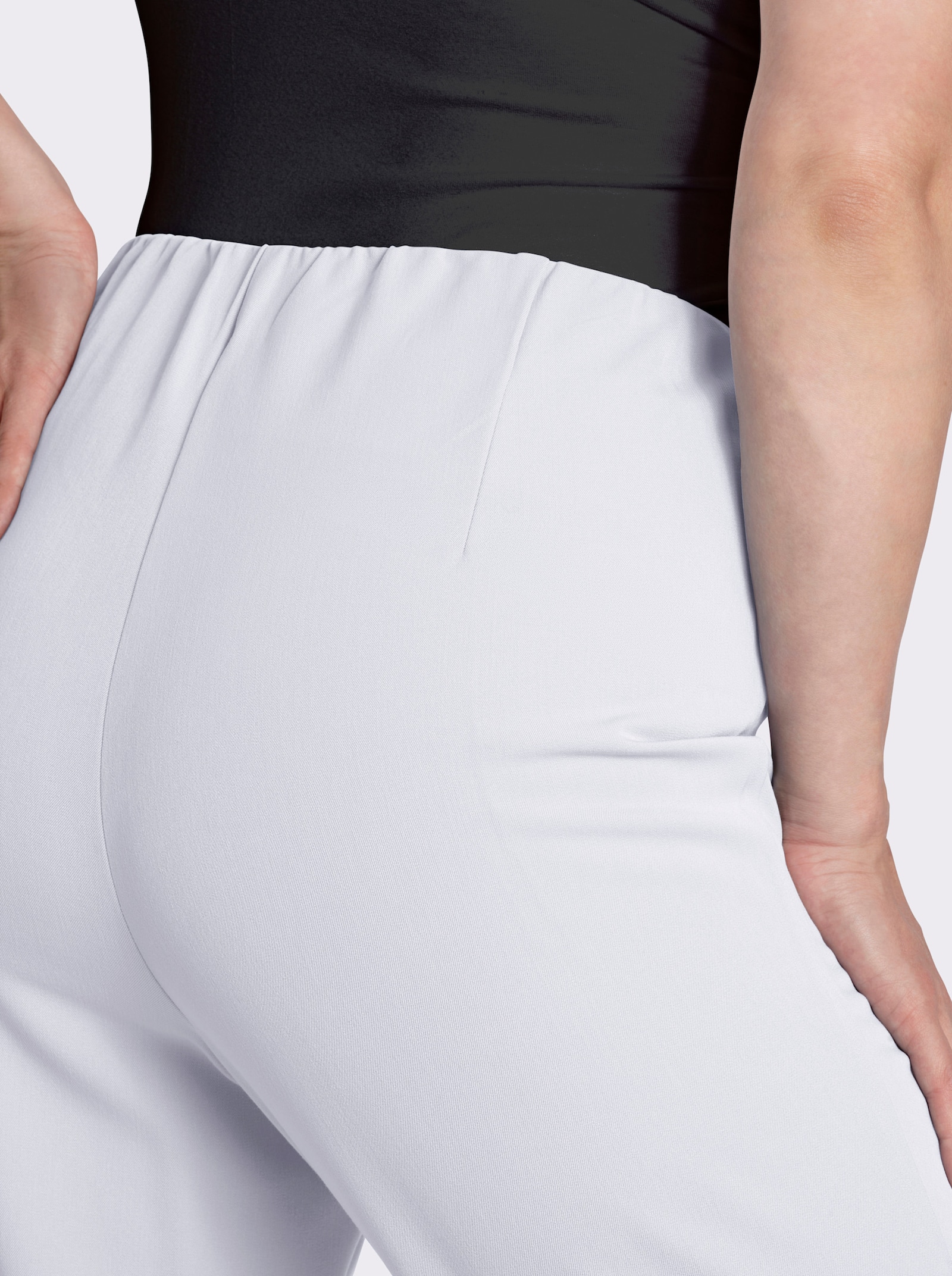 Stretch-Hose mit innenliegendem Dehnbund - weiß