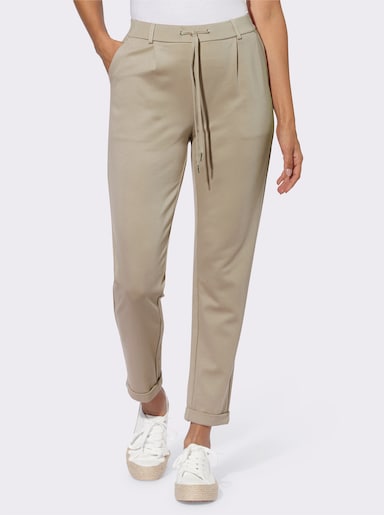 Jogg Pants in Interlock-Qualität - beige
