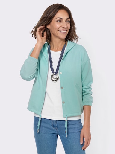 Shirtjacke mit Kapuze - mint