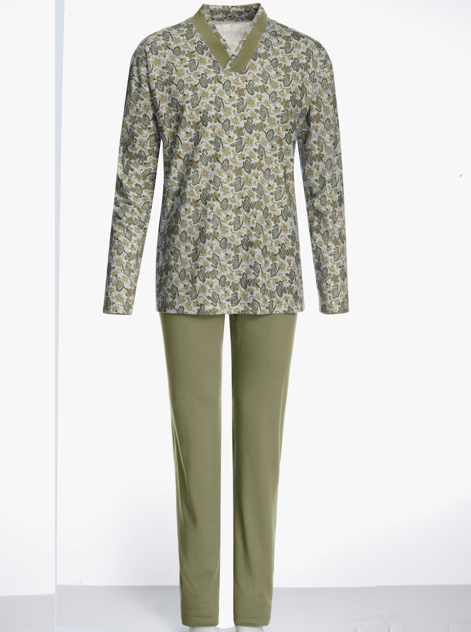 götting Pyjama - groen geprint