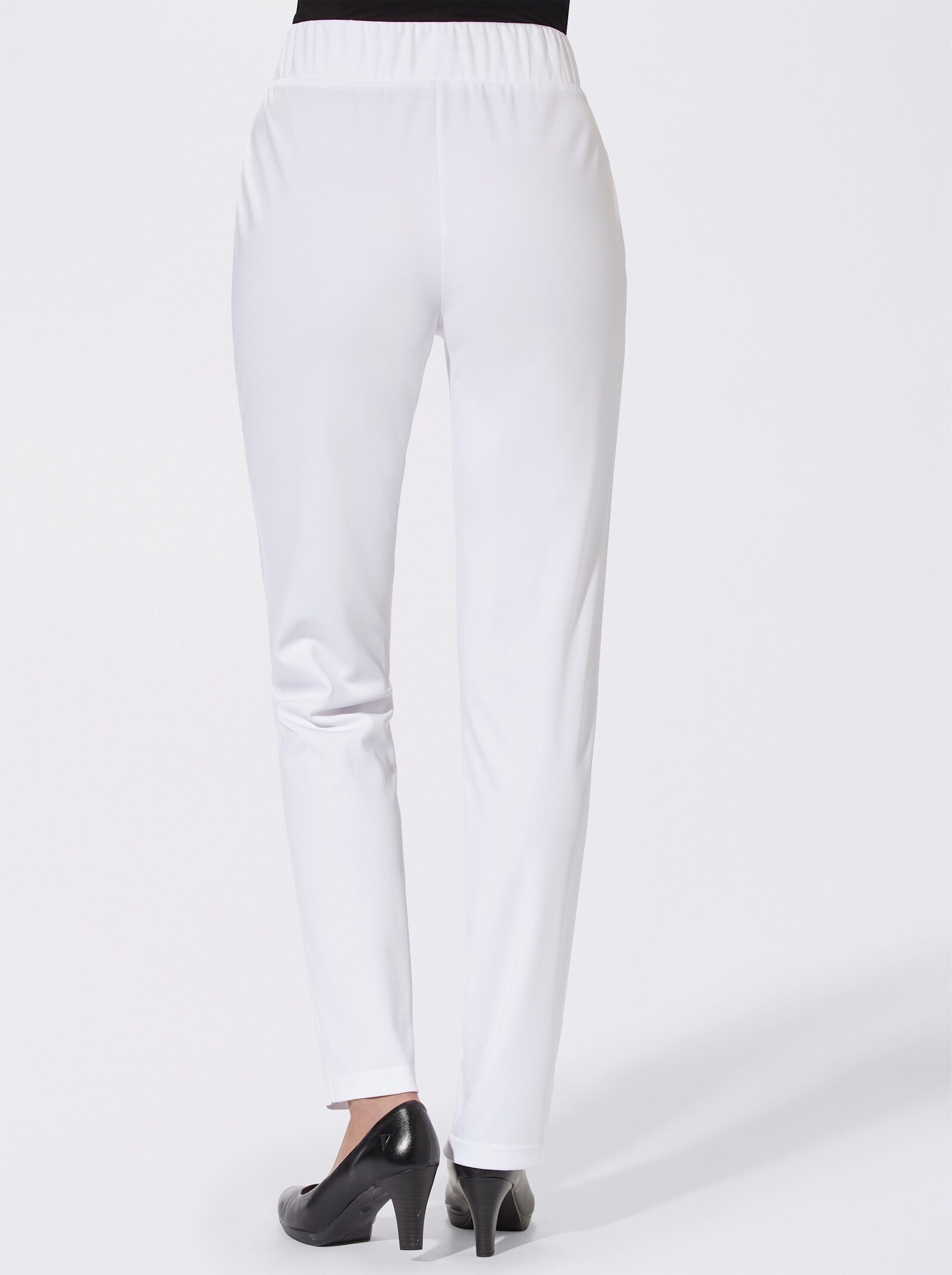 Schlupfhose mit Ziersteinchen - weiß