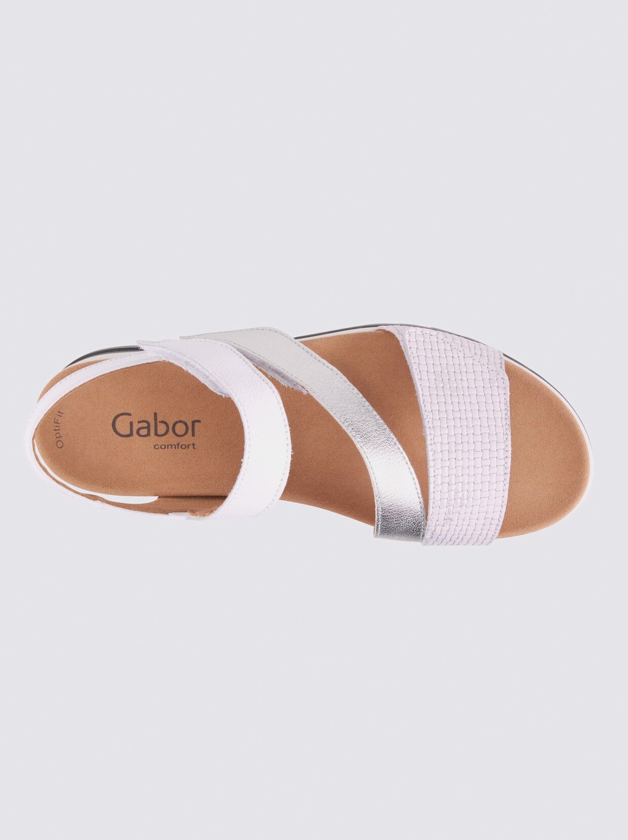 Gabor Sandalette - silberfarben-weiß