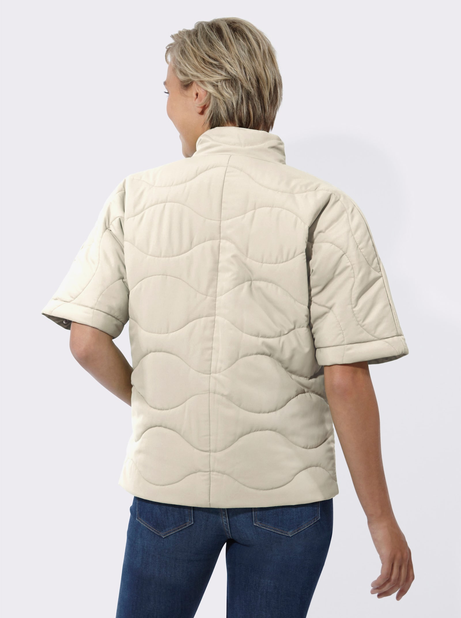 Funktionsjacke mit variabler Ärmellänge - sand