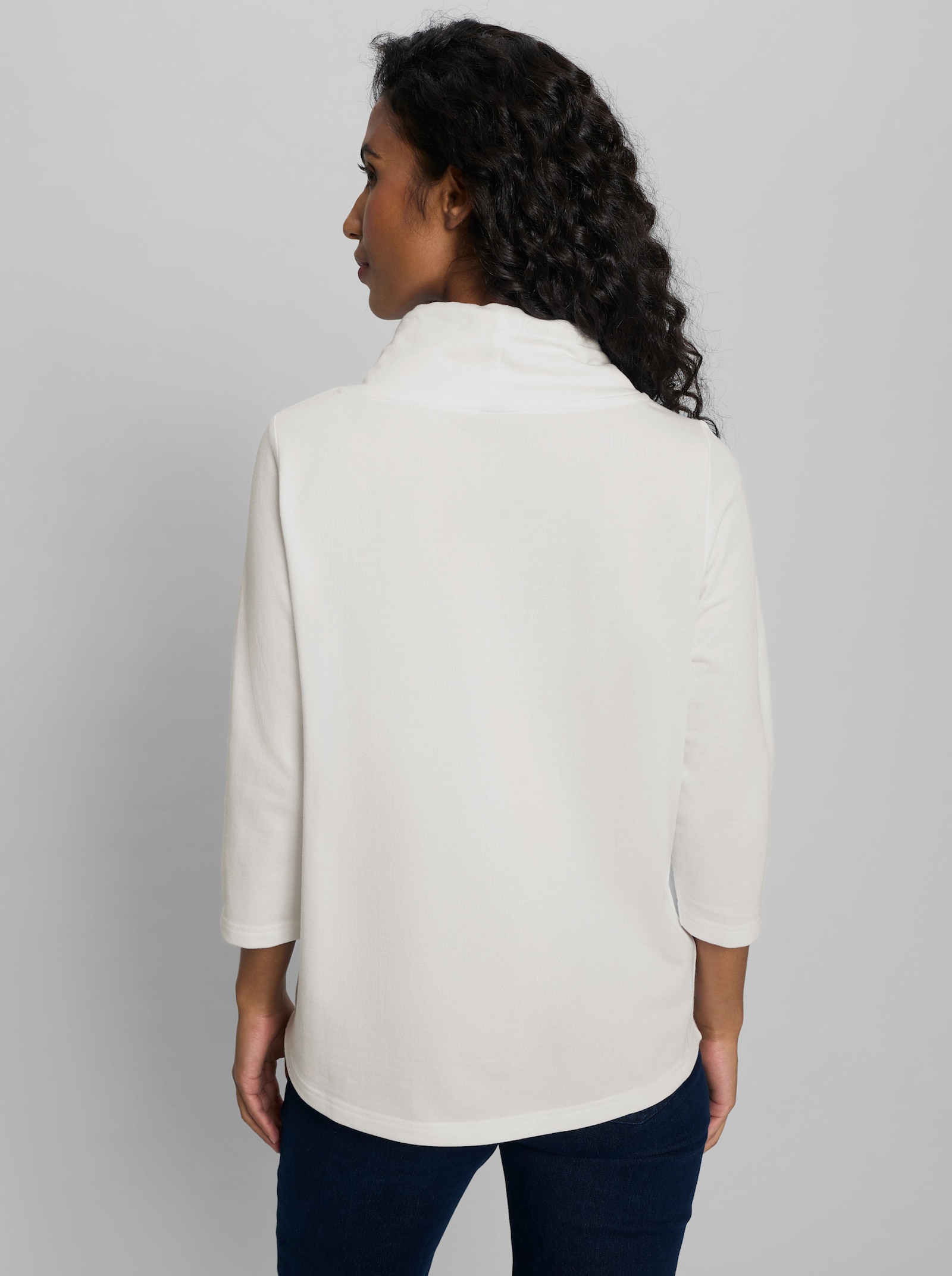 heine Sweatshirt mit Stehkragen - ecru