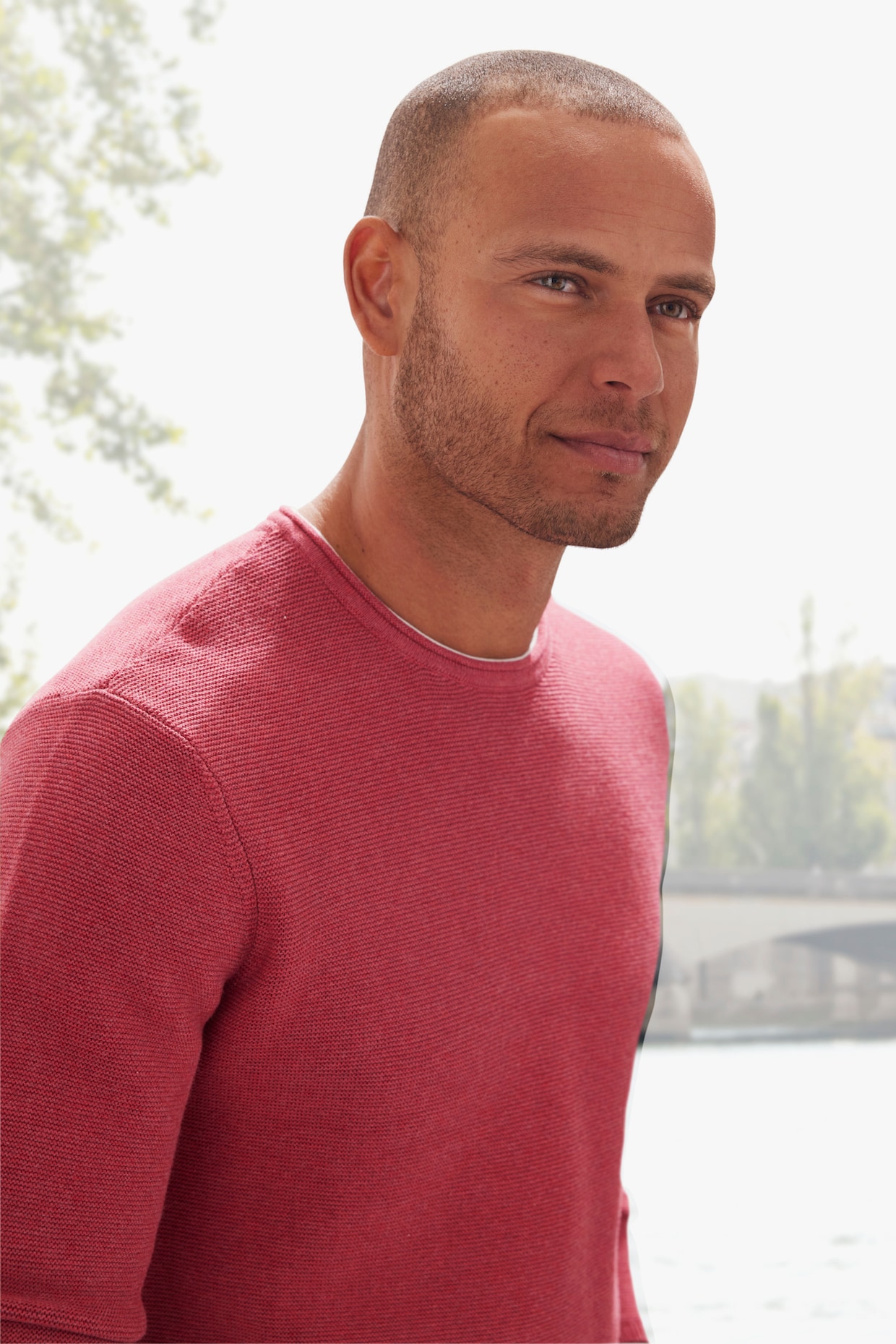 AUTHENTIC LE JOGGER Strickpullover - rot-meliert