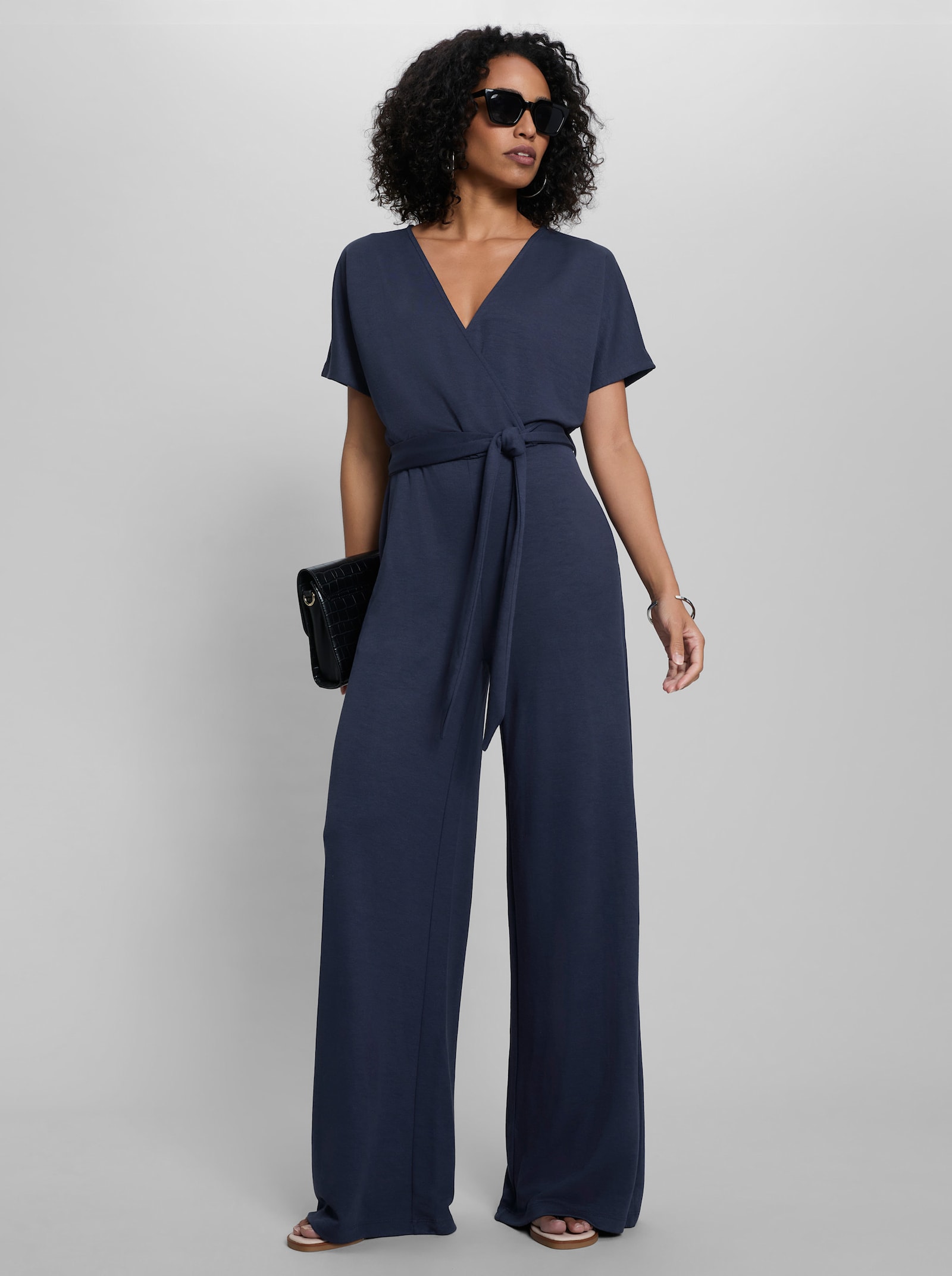 heine Jumpsuit in Wickel-Optik - marine