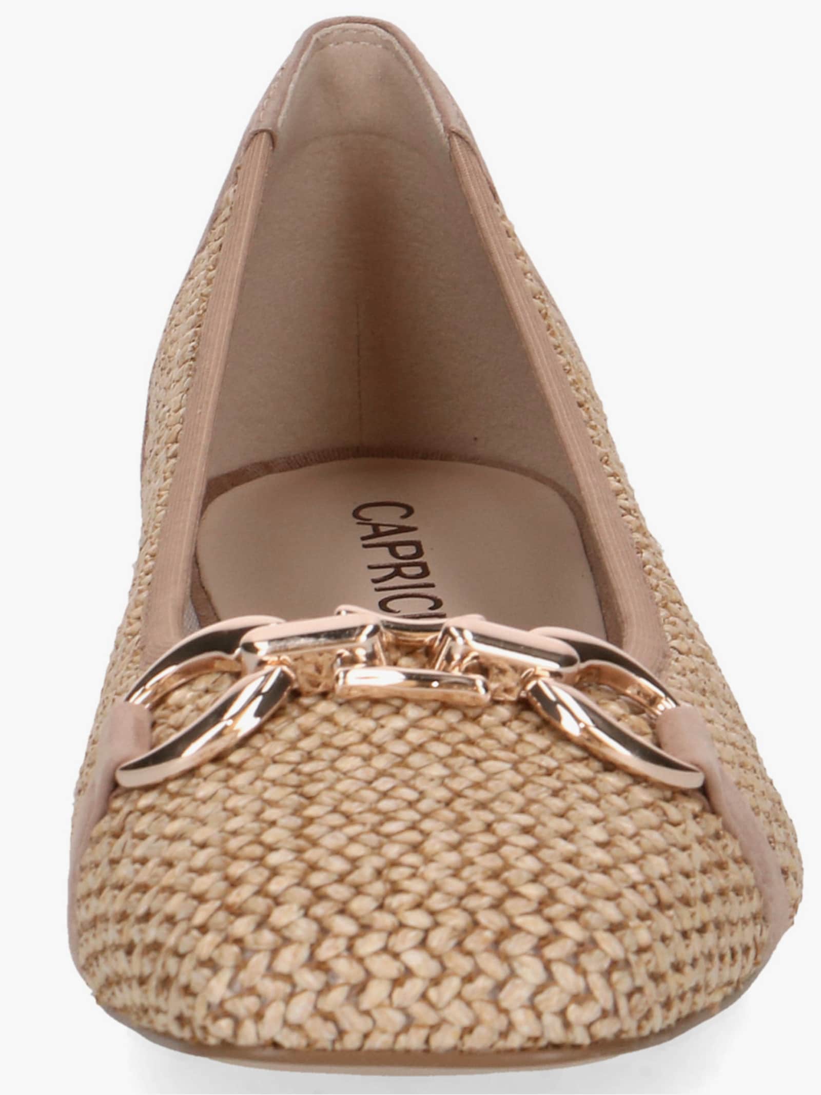 Caprice Ballerina mit Zierspange - camel