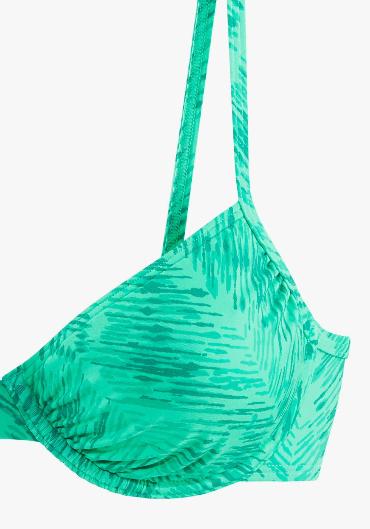 JETTE Beugelbikinitop - groen bedrukt