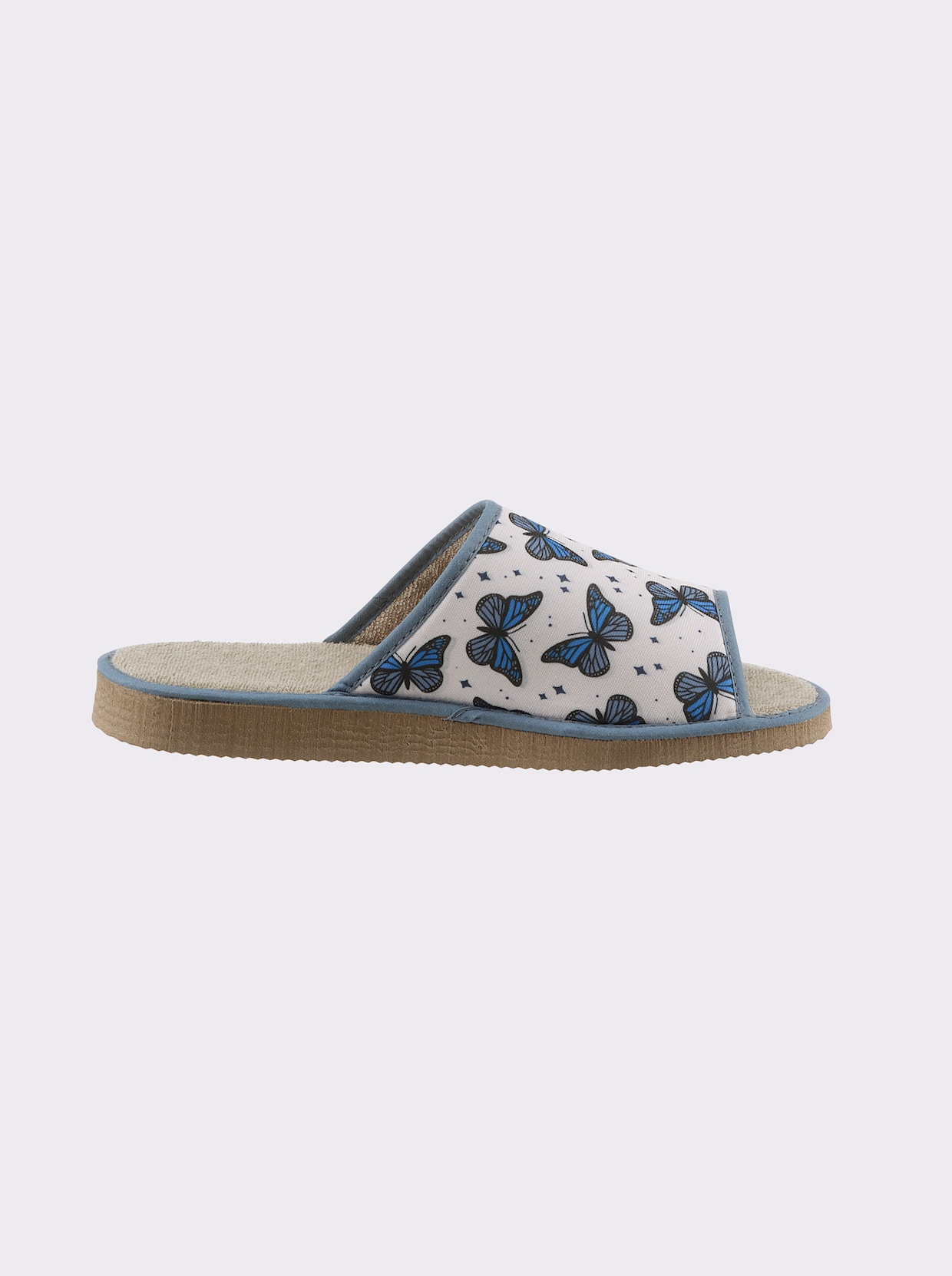 Slippers - blauw geprint