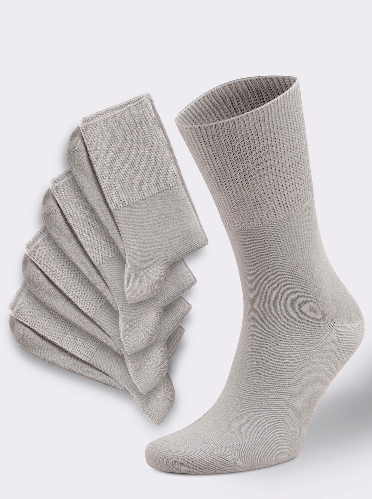 wäschepur Socken - grau-meliert