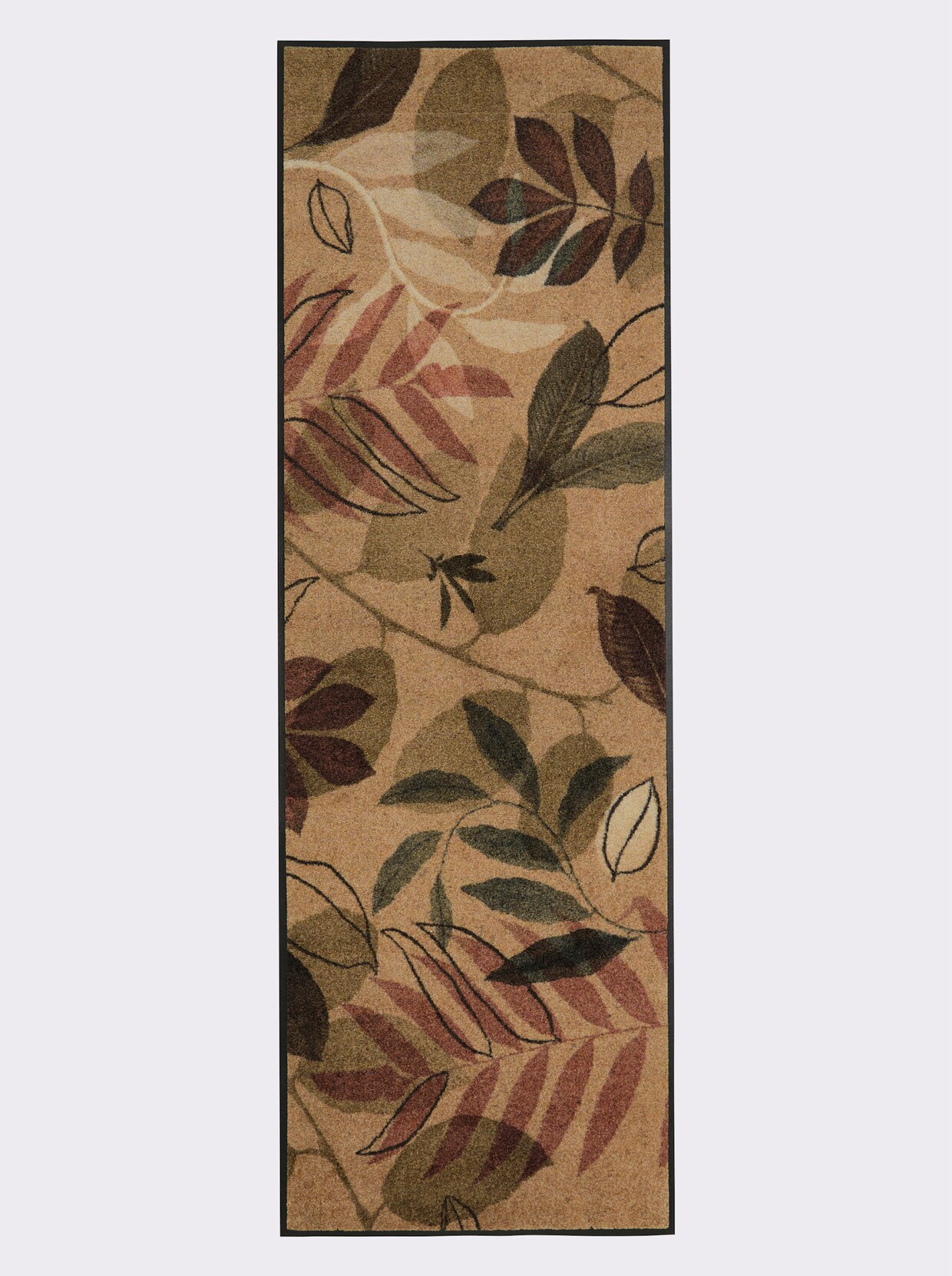 wash+dry by Kleen-Tex Voetmat - camel/taupe bedrukt