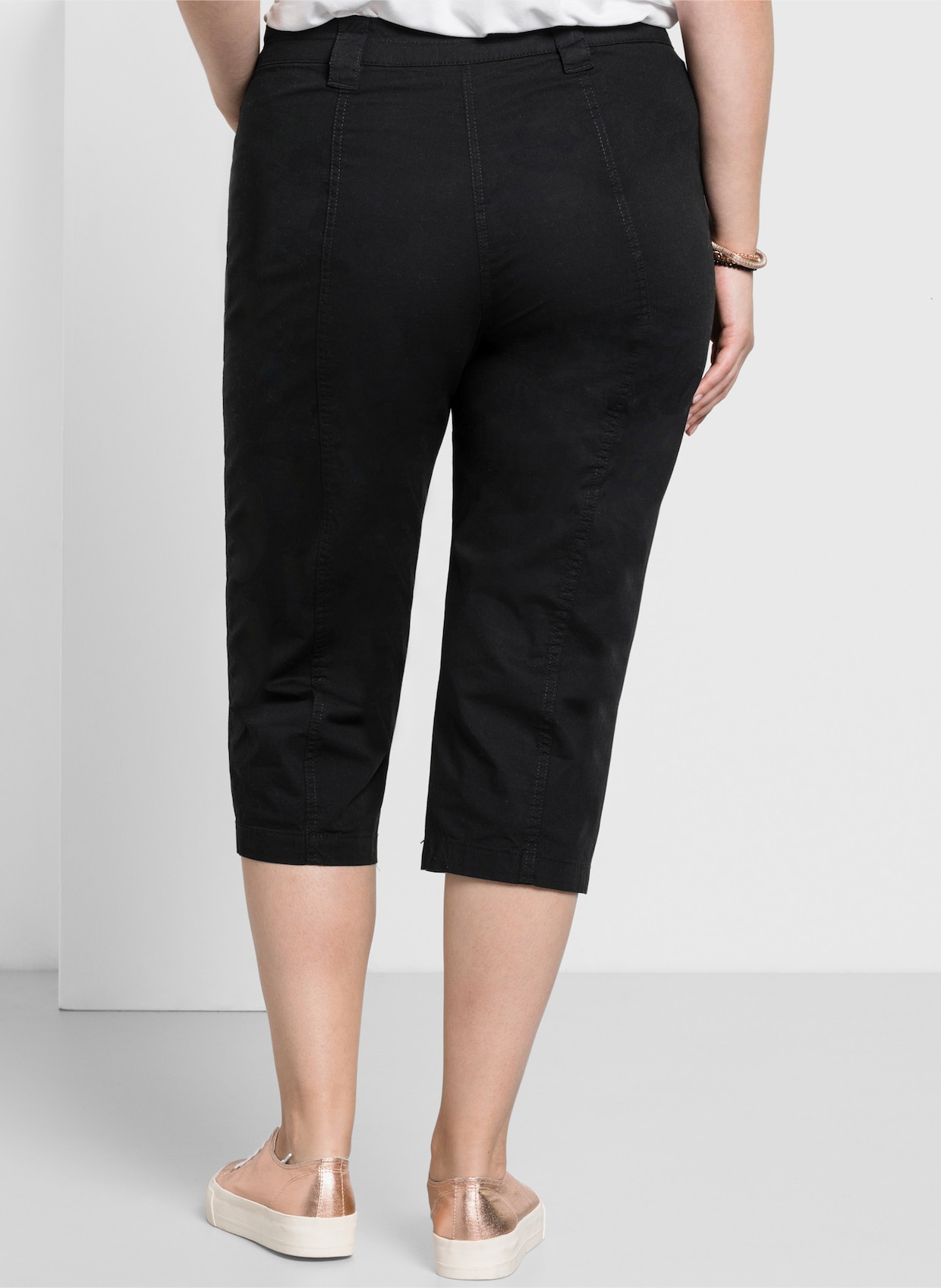 sheego Pantalon 3/4 - noir