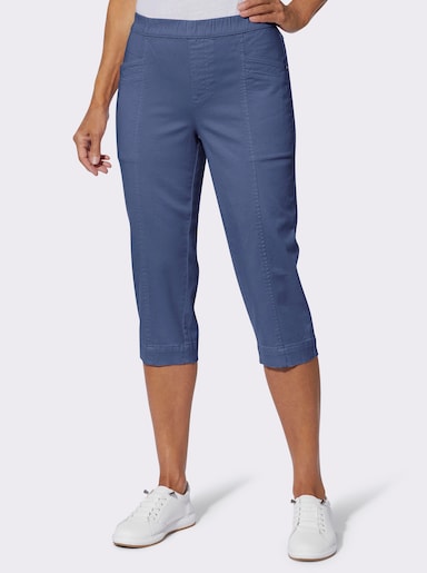 Caprijeans mit Dehnbund - jeansblau