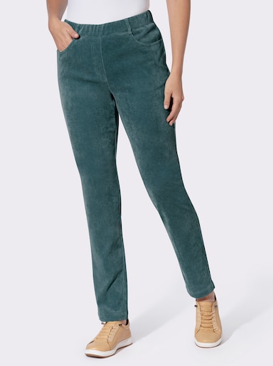  Cordhose mit Dehnbund - petrol