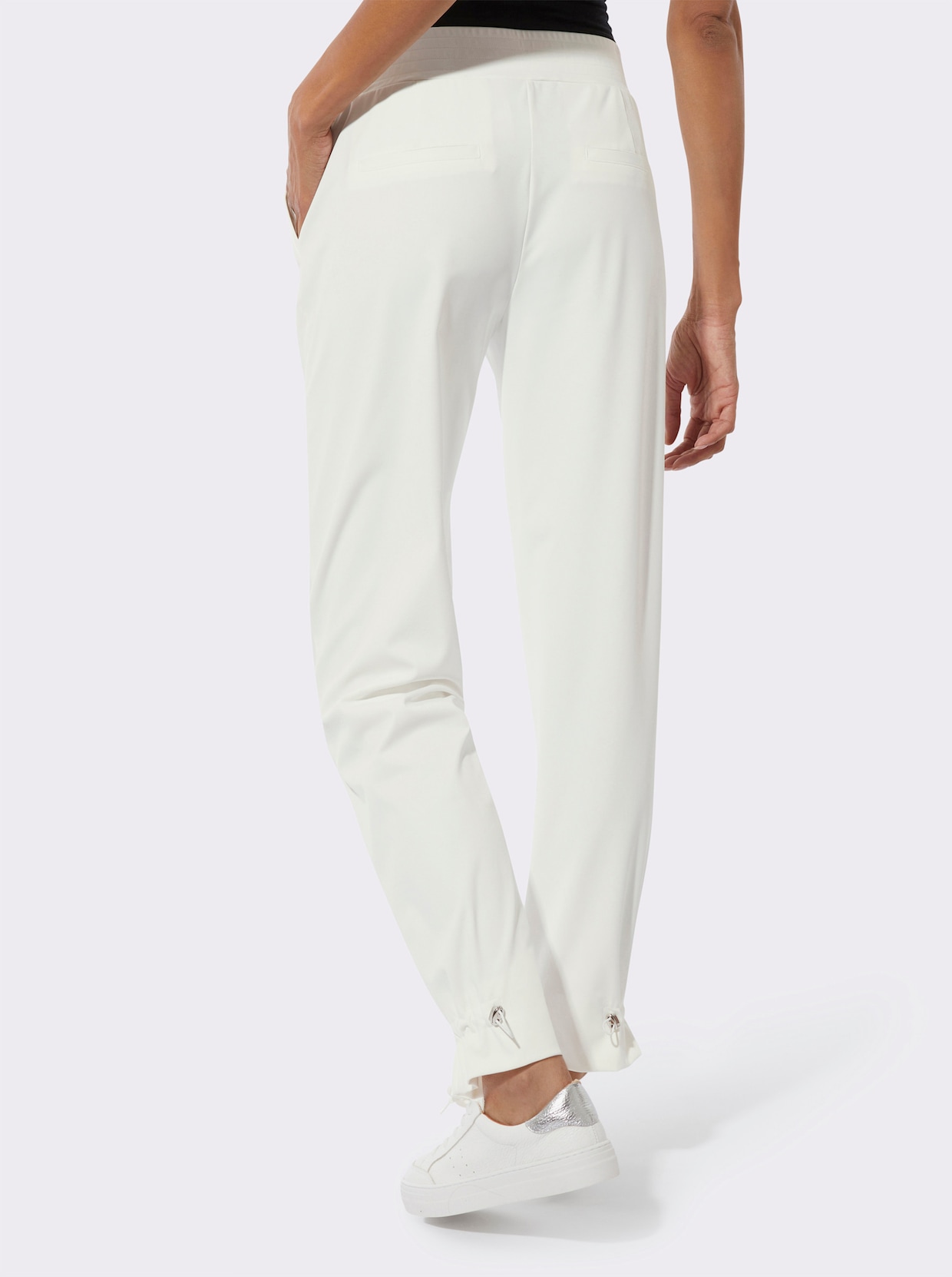 Jogg Pants in bequemer Jersey-Stretch-Qualität - ecru